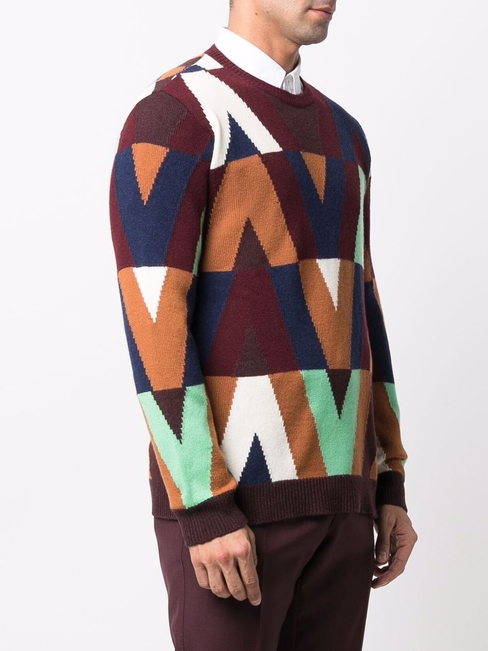 logo-intarsia jumper - 3