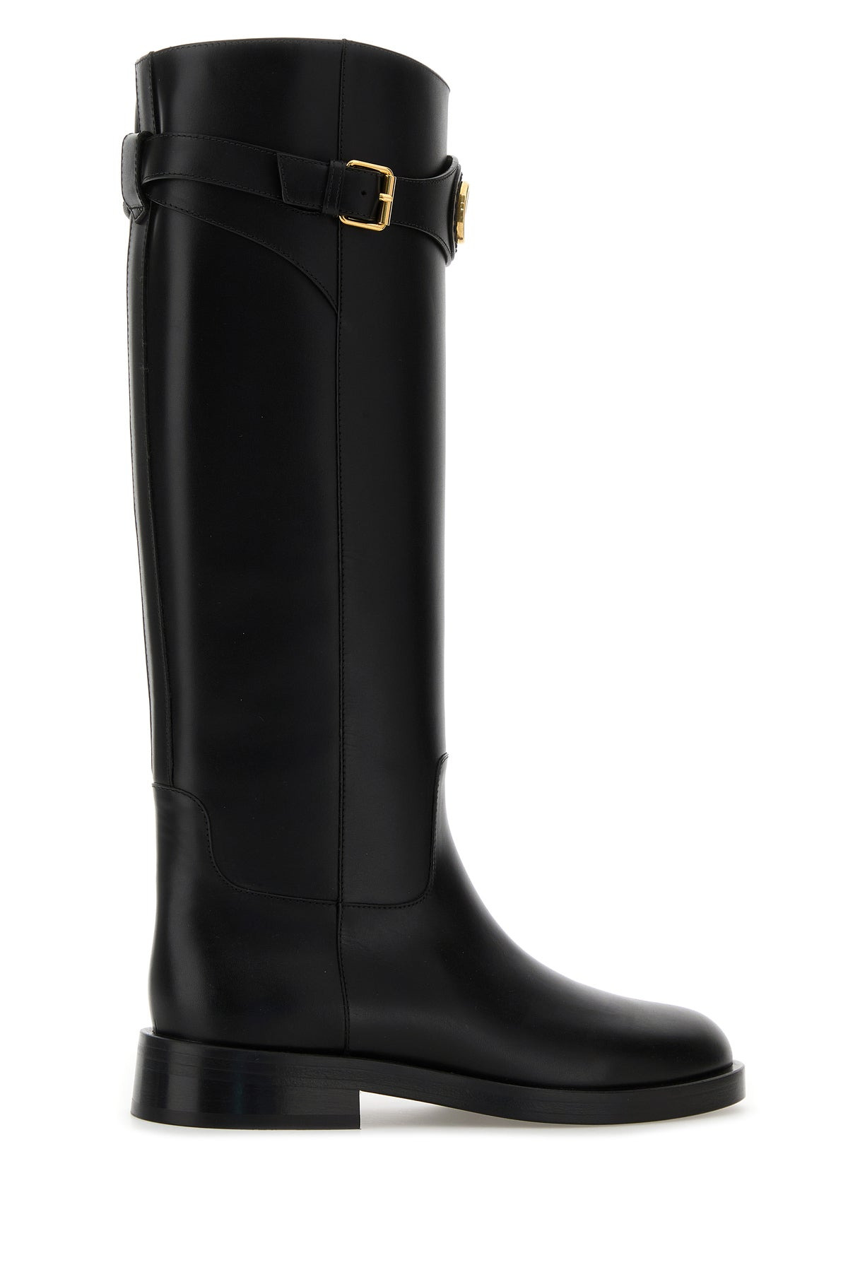 Black leather VLogo Signature boots - 3