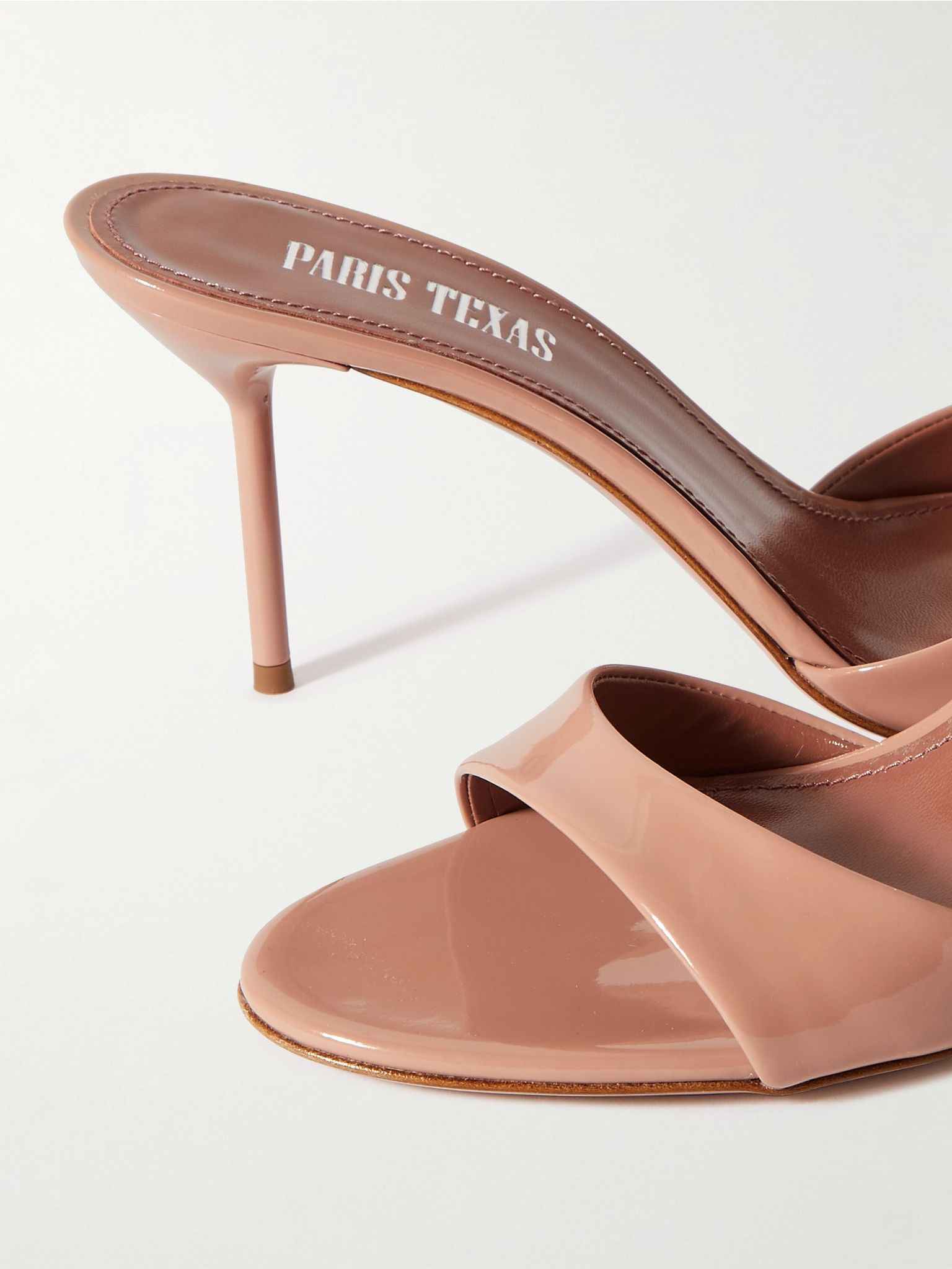 Lidia patent-leather mules Pink - 4