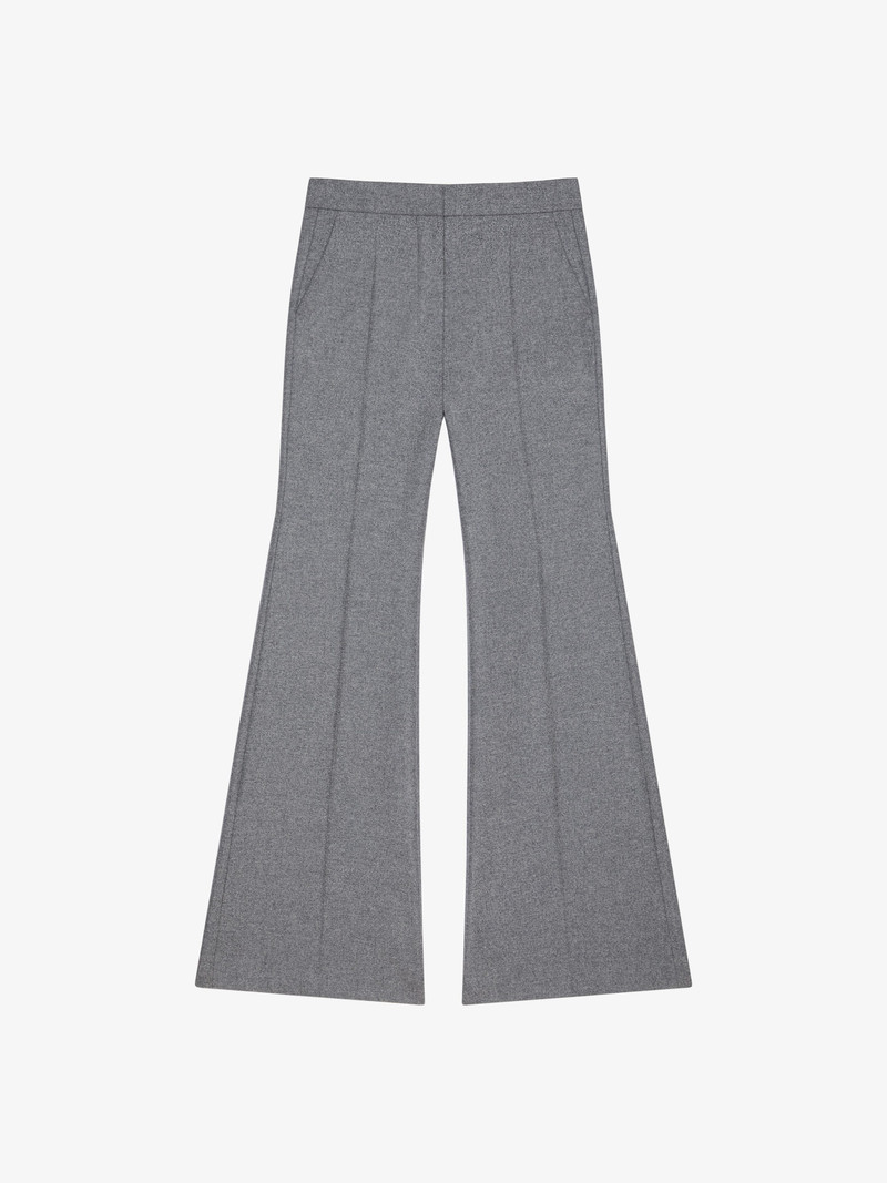 FLARE TAILORED PANTS IN WOOL FLANNEL 1
