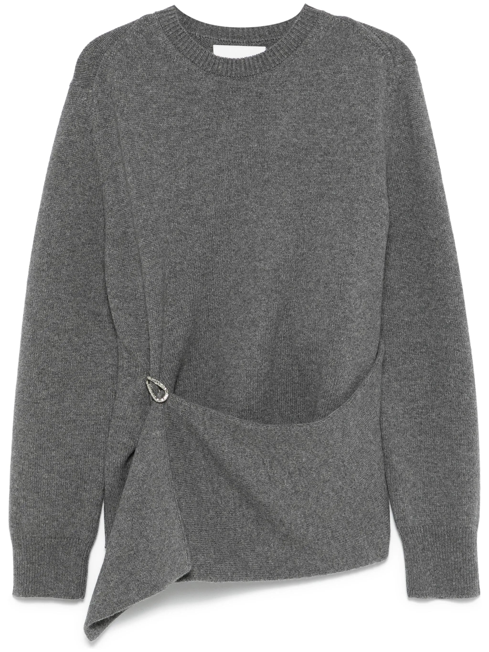 draped panel sweater - 1
