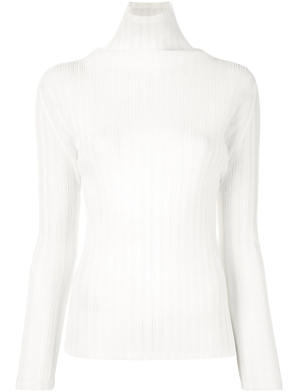 pleated roll neck jumper - 1