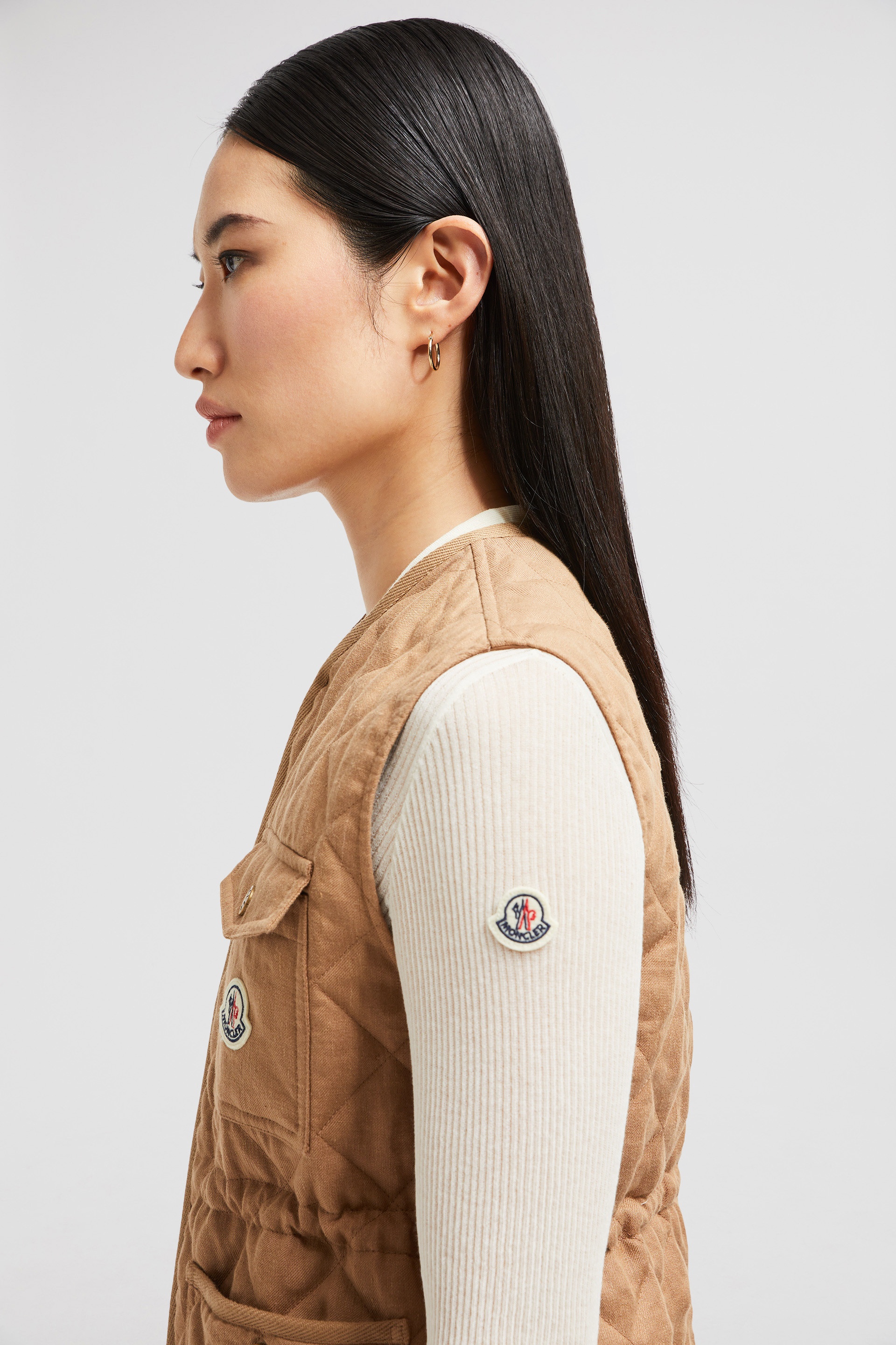 Vigny Diamond-Quilted Padded Linen Vest - 4