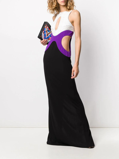 EMILIO PUCCI colour block evening gown outlook