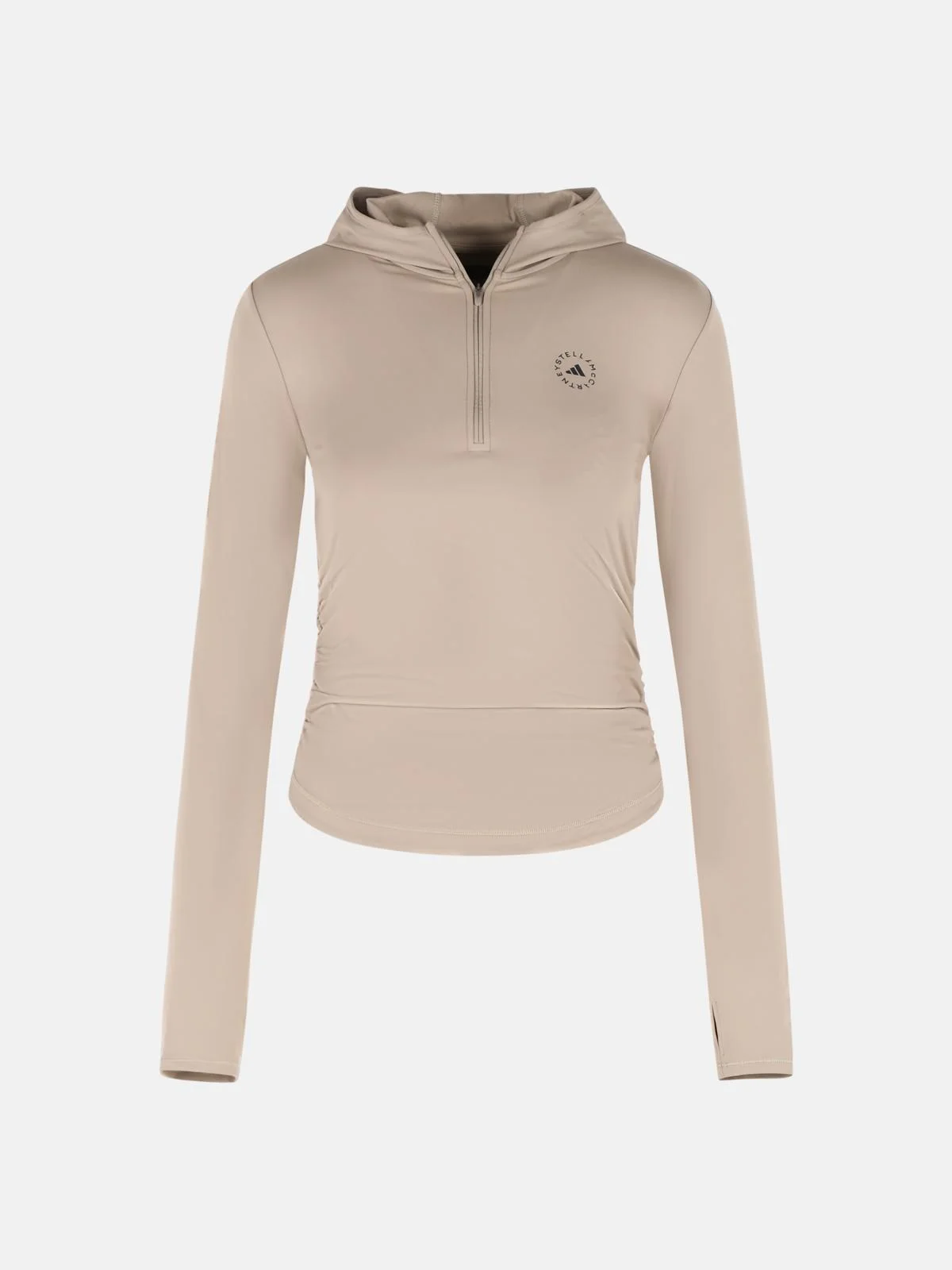 BEIGE POLYAMIDE BLEND SWEATSHIRT - 1