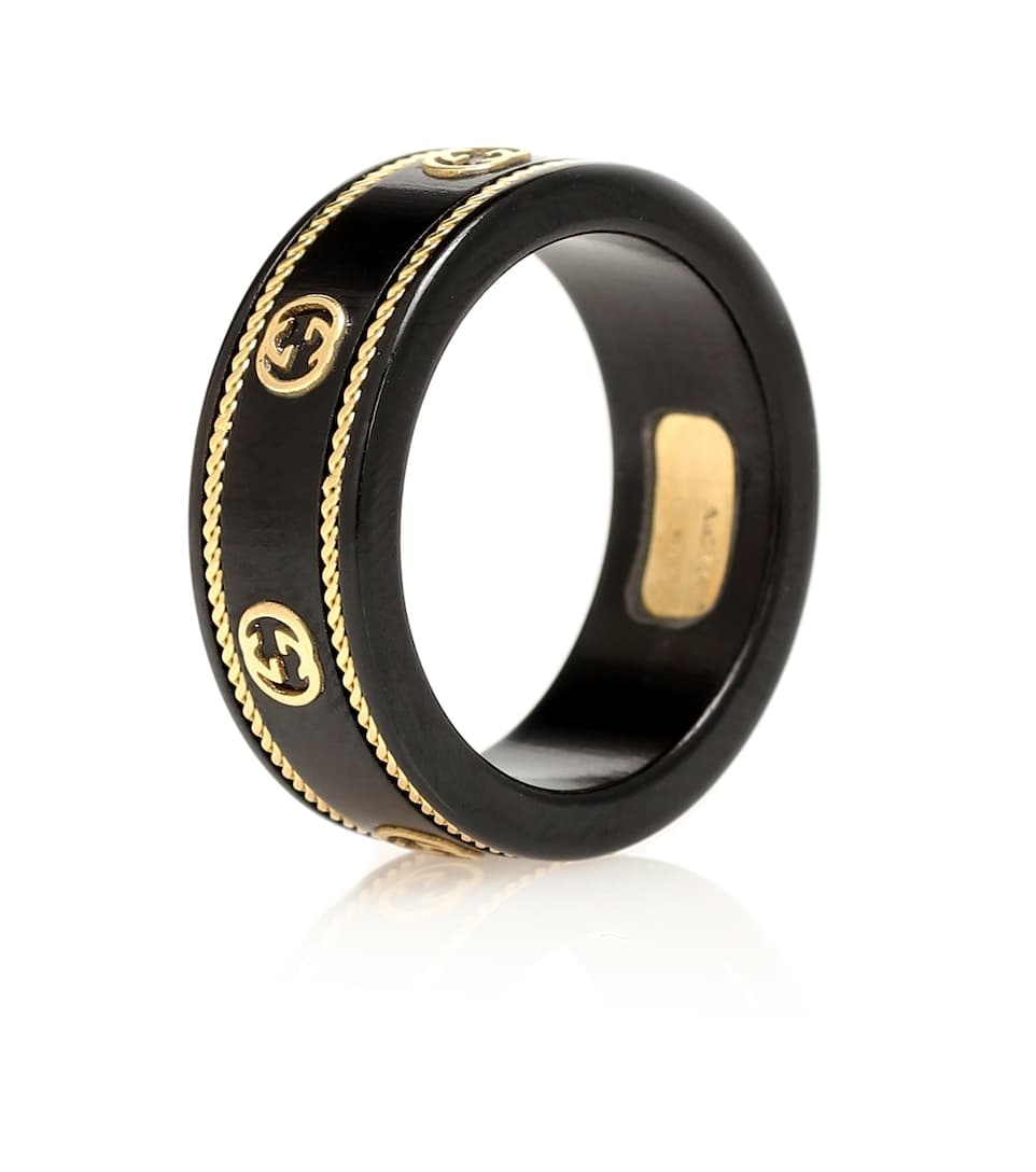 Icon 18kt gold-embellished ring - 5
