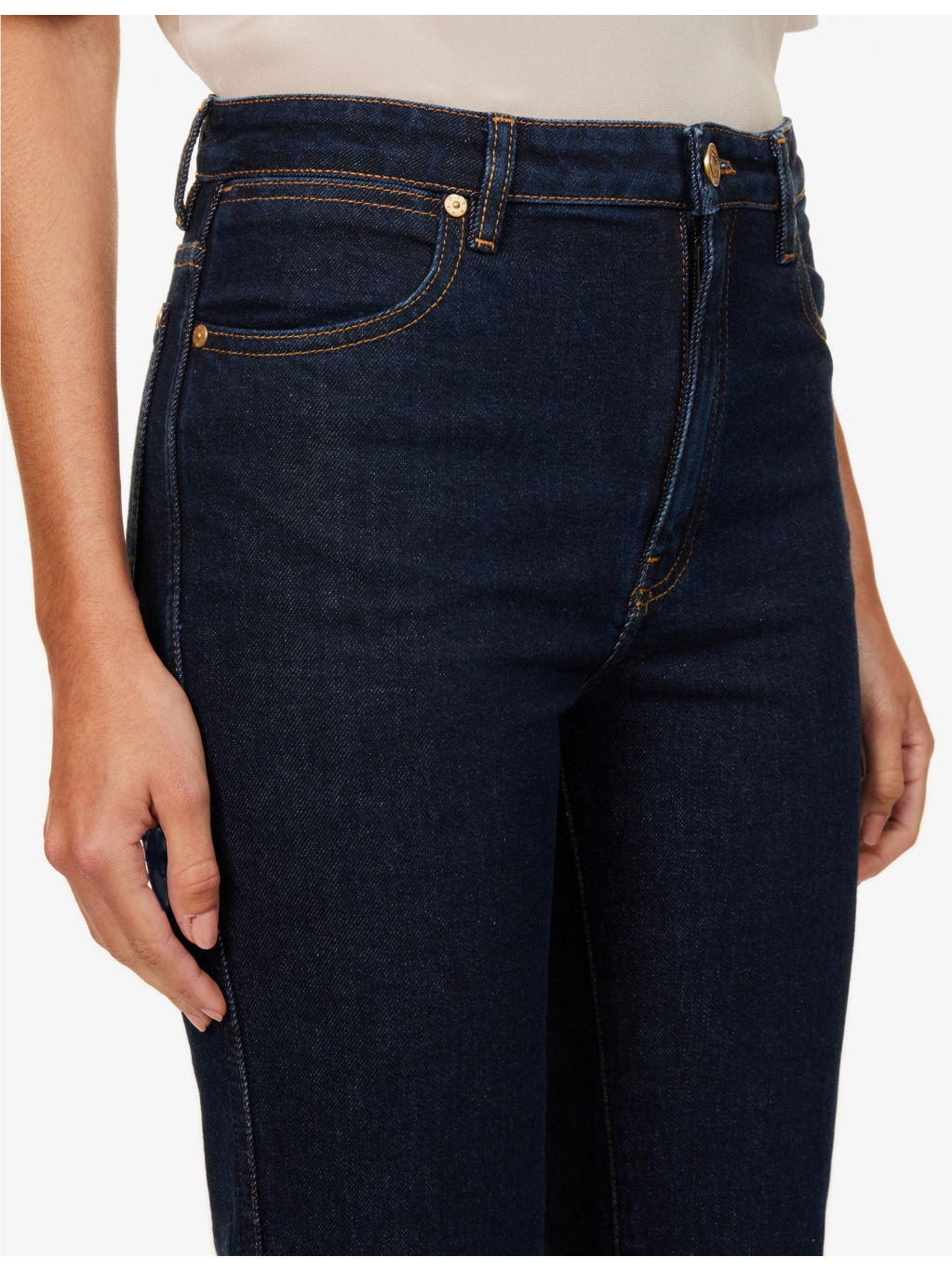 Duke flared cropped stretch-cotton jeans - 5