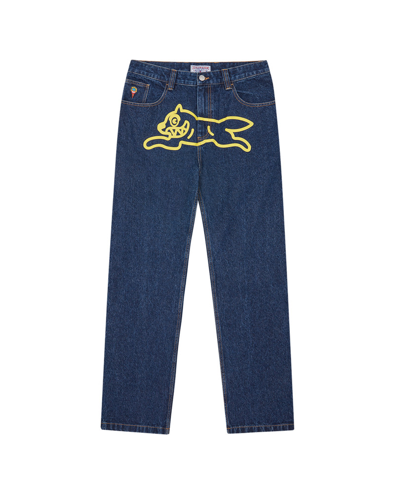 RUNNING DOG DOUBLE SCOOP DENIM PANTS 1