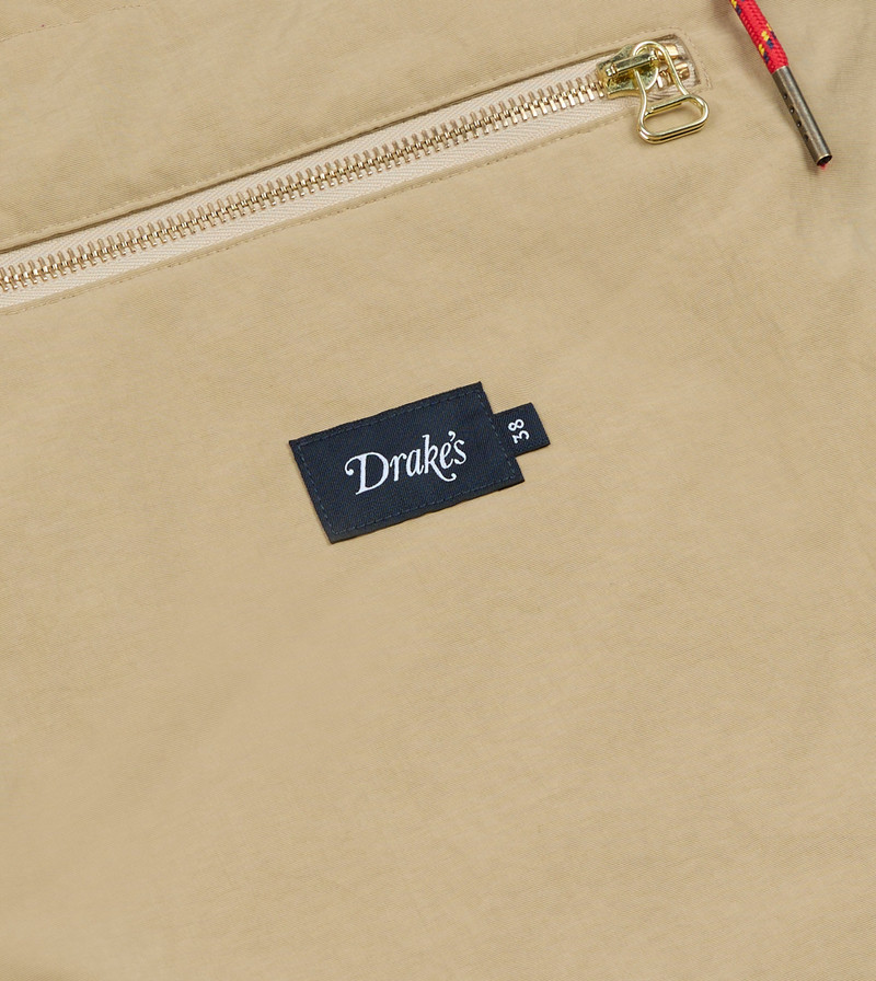 Olive and Ecru Nylon Windbreaker 8
