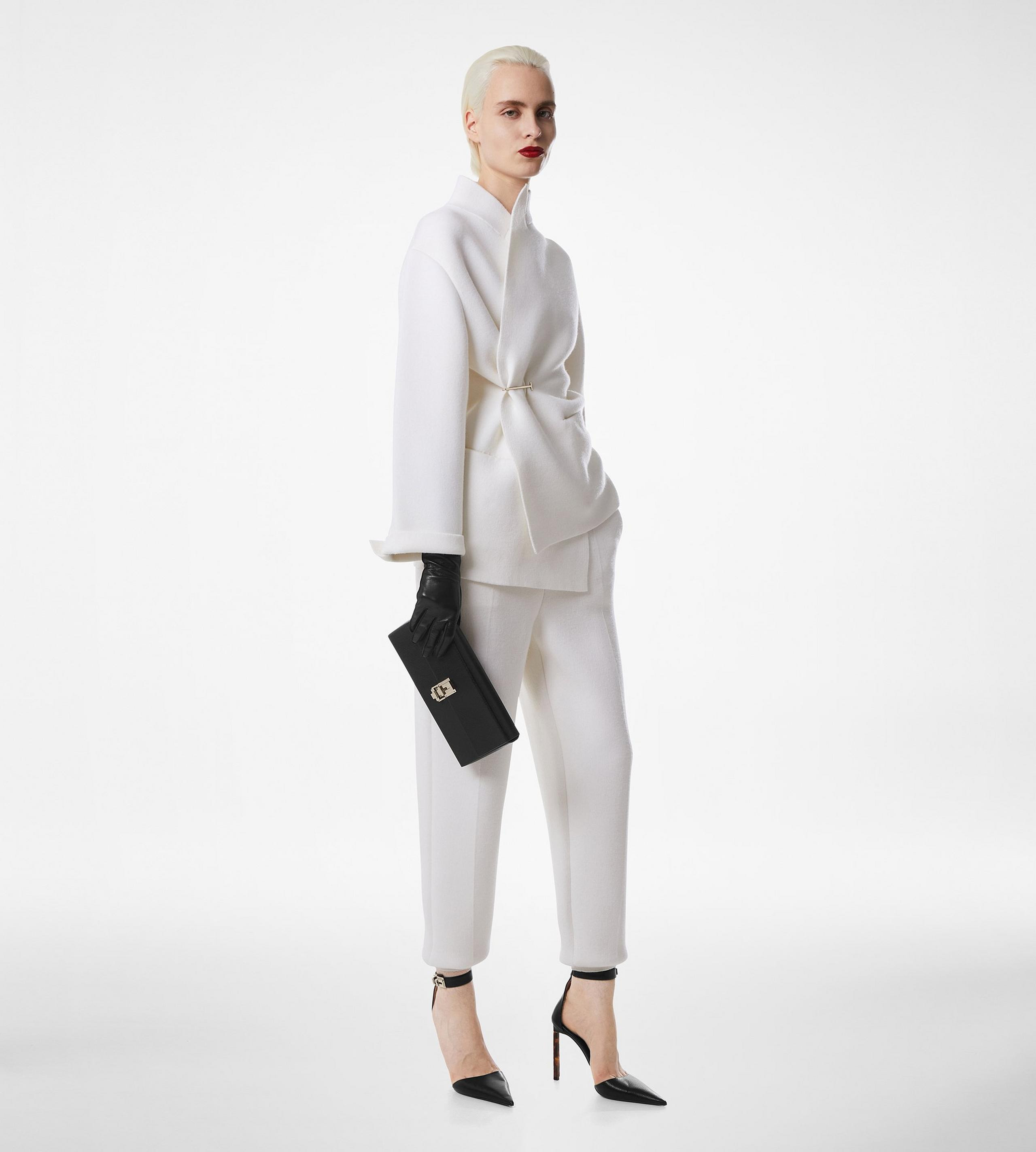 ULTRAFINE CASHMERE BLEND SCULPTURAL JOGGERS - 3
