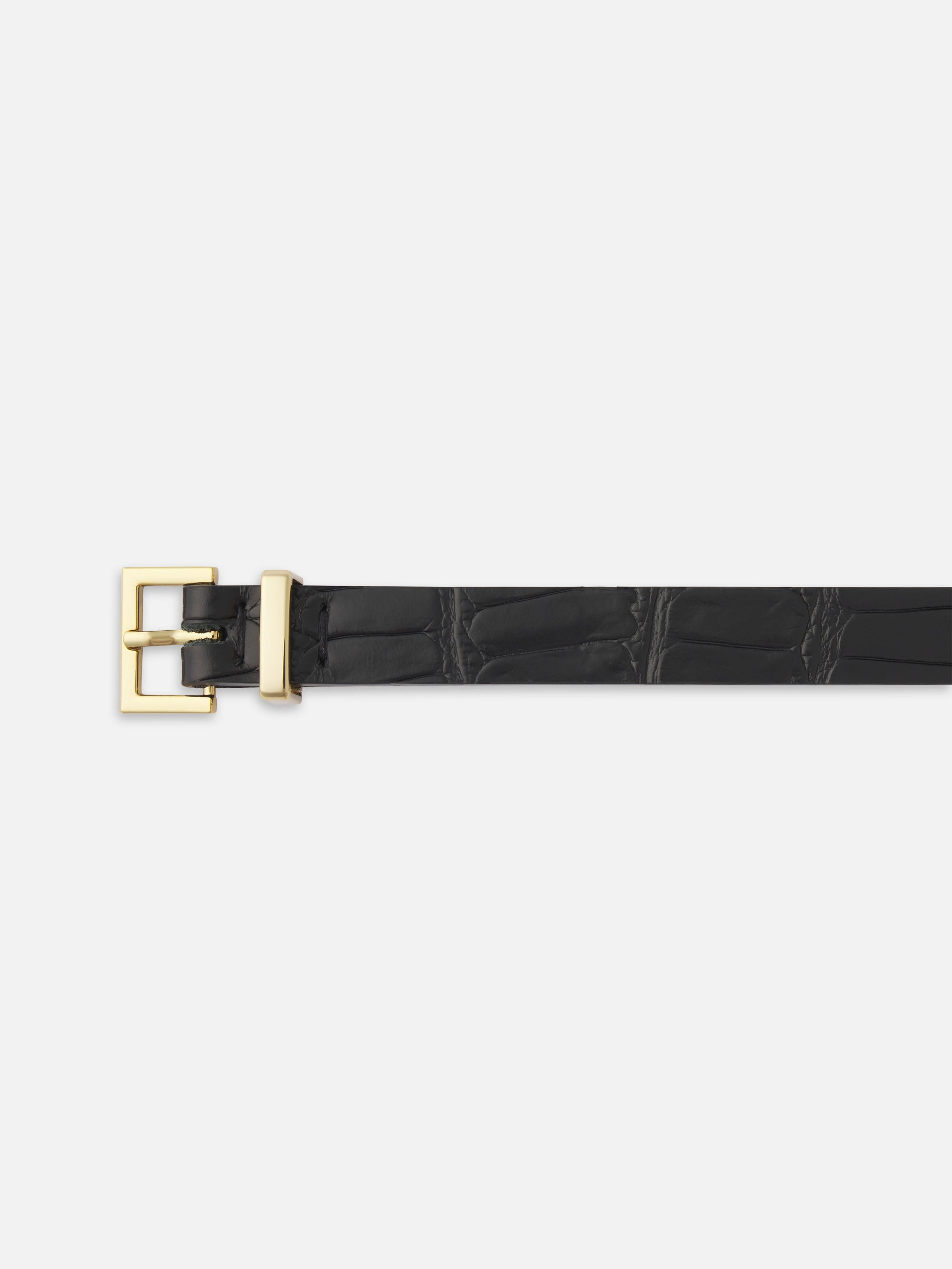 The Petite Croc Belt in Black - 3