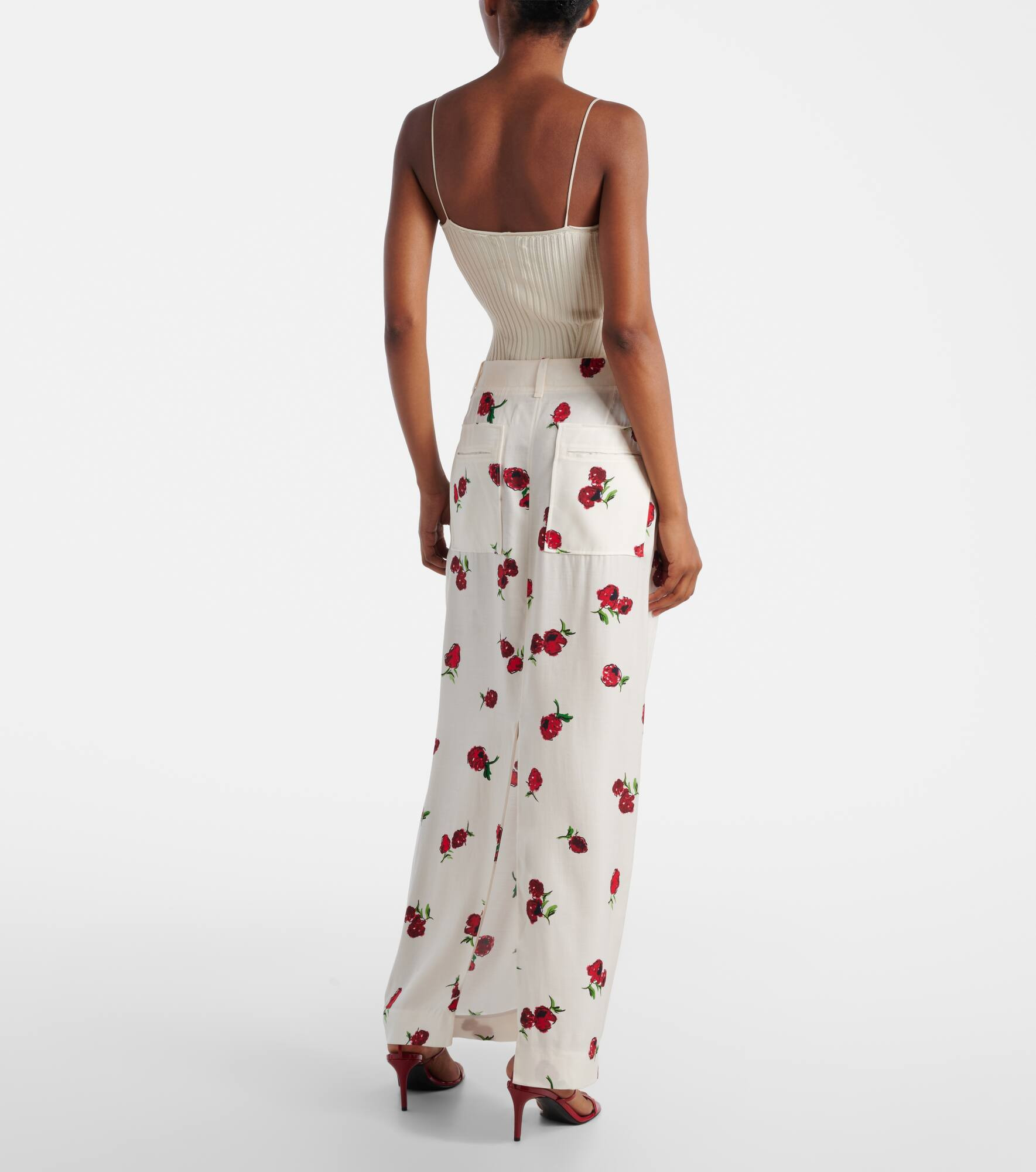 Lucian printed twill maxi skirt - 3