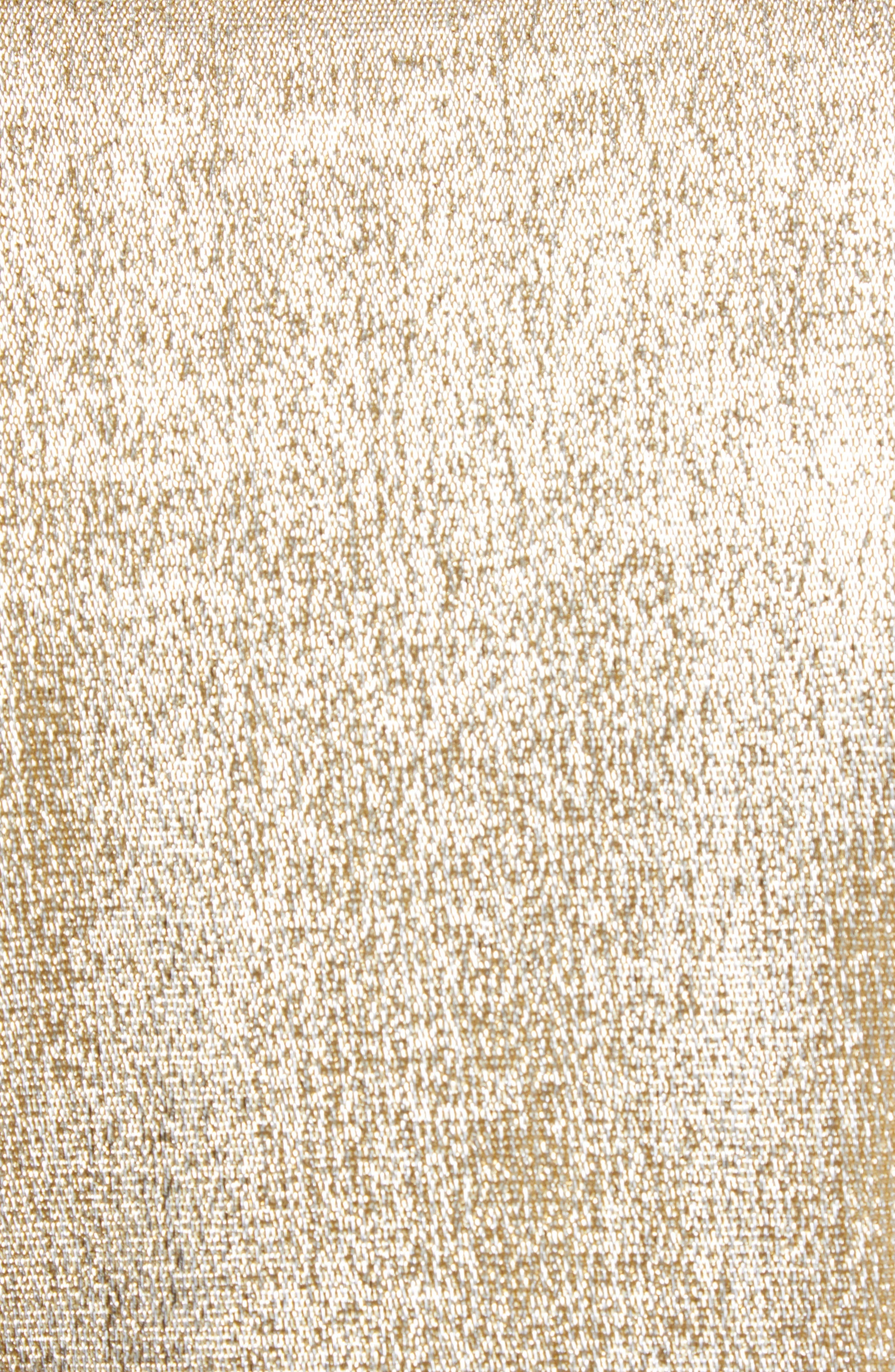 Rabanne Drapé Pression Metallic Knit Dress in Silver /Gold at Nordstrom - 6
