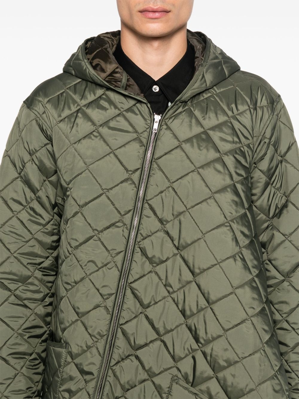 asymmetric parka coat - 5