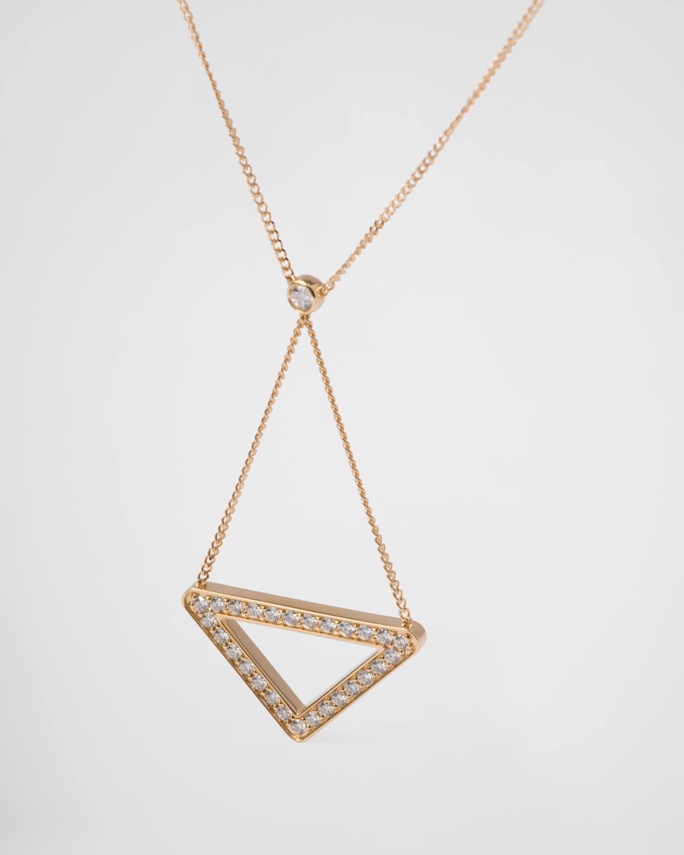 Eternal Gold cut-out pendant necklace in yellow gold with diamonds - 3