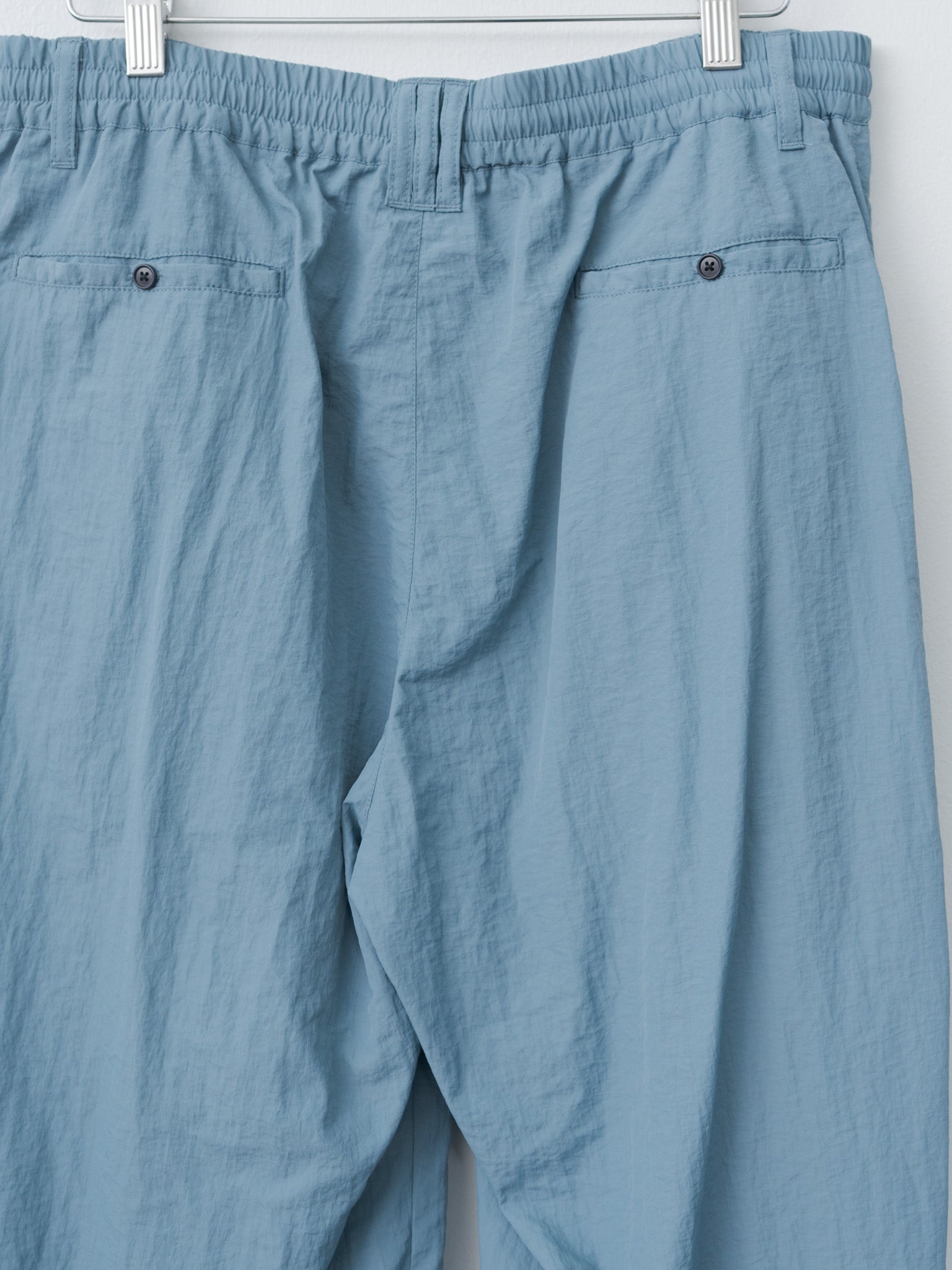 Nylon Pleated Easy Trousers - Fog Blue - 6