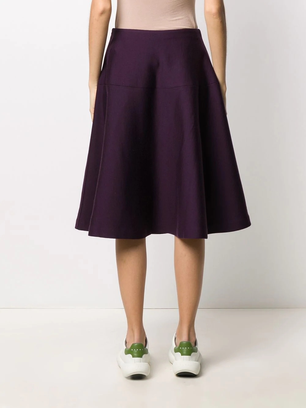 knee-length flared skirt - 4