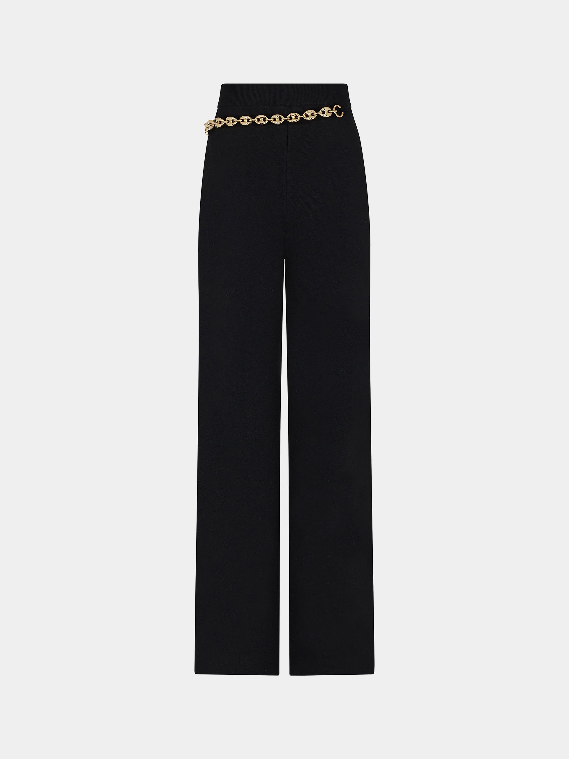 BLACK TROUSERS WITH EIGHT GOLD LINKS CHAIN - 6