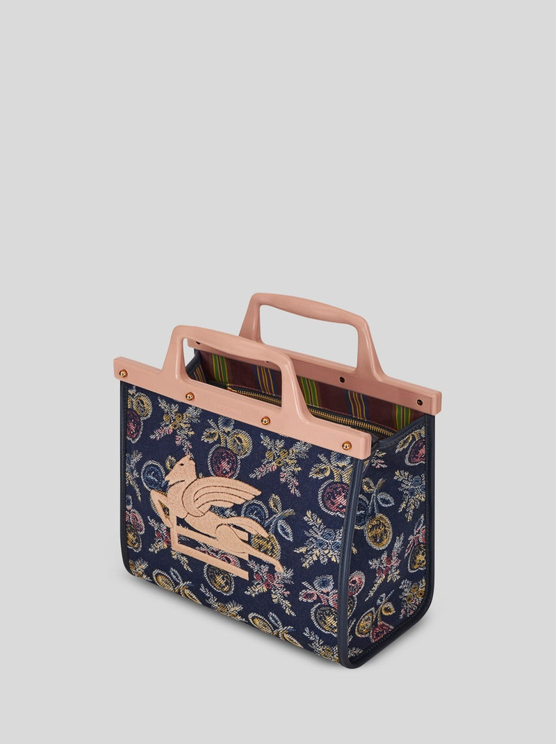SMALL JACQUARD LOVE TROTTER BAG WITH MULTI-COLOURED APPLES 4