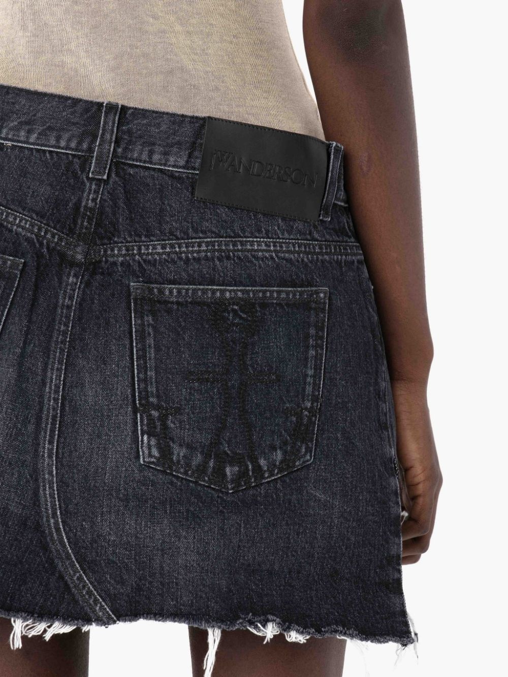 DECONSTRUCTED HYBRID DENIM SHORT DRESS - 5