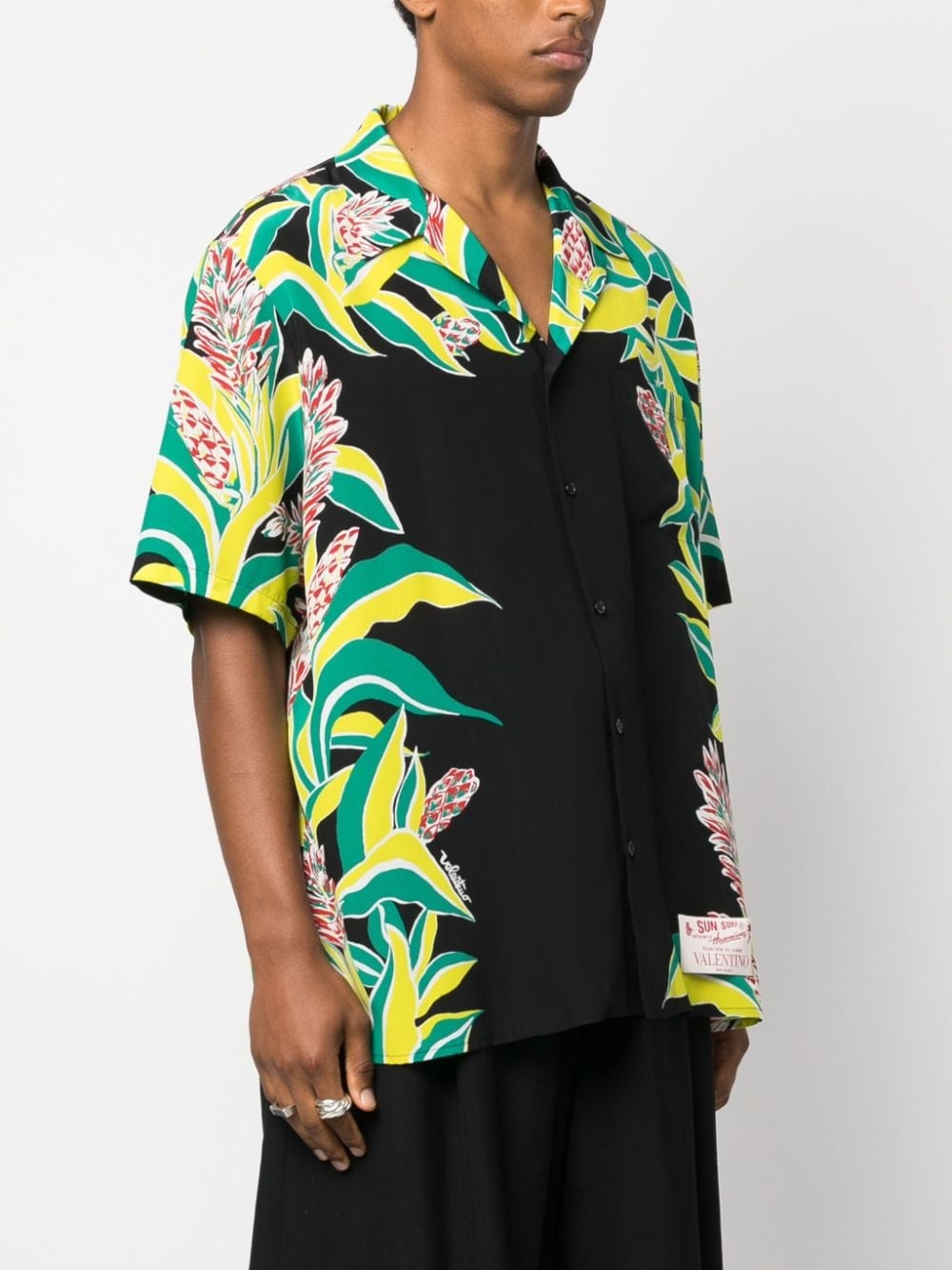 Volcano-print shirt - 7