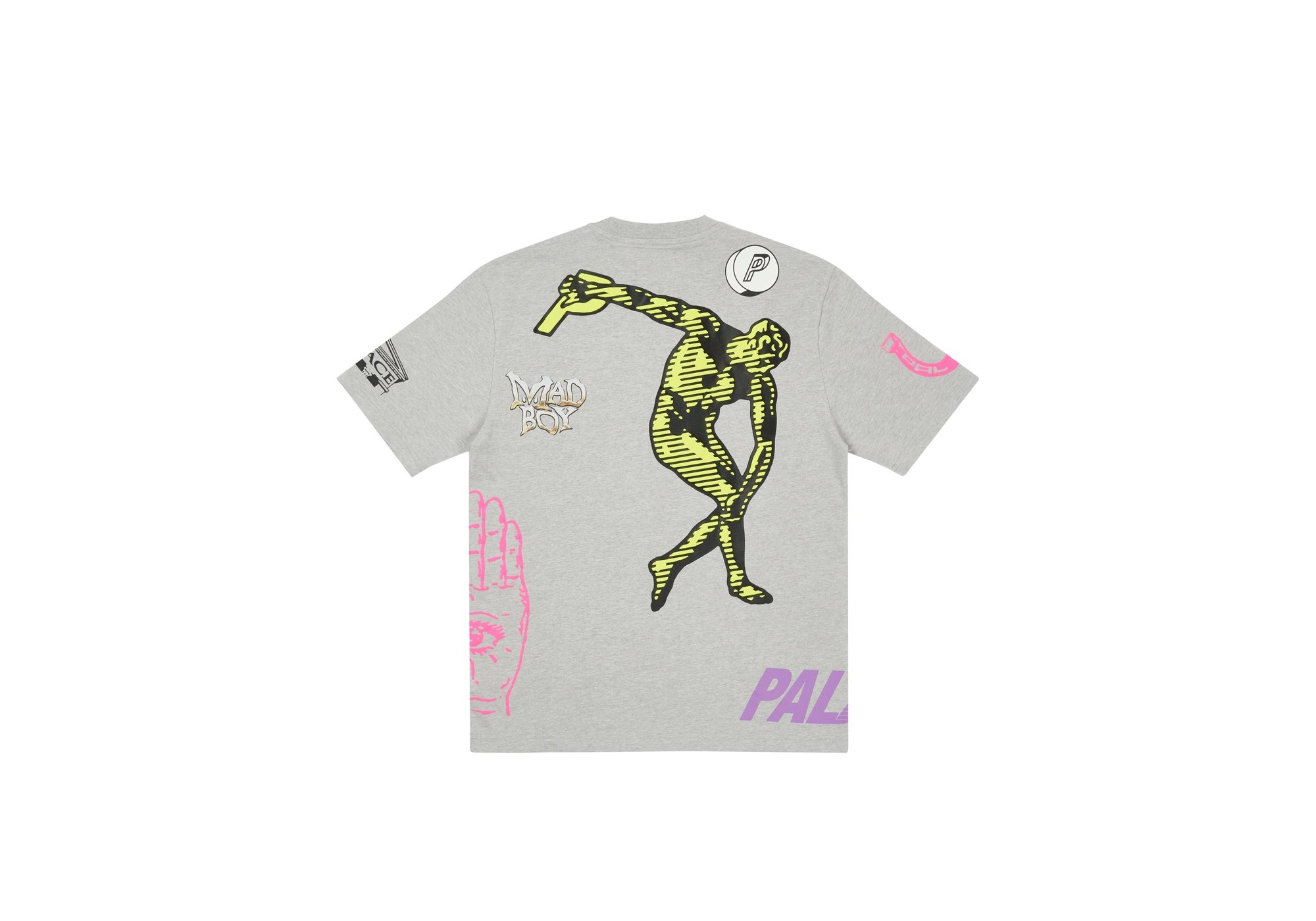 PALACE CANNONDALE MAD BOY T-SHIRT GREY MARL - 2