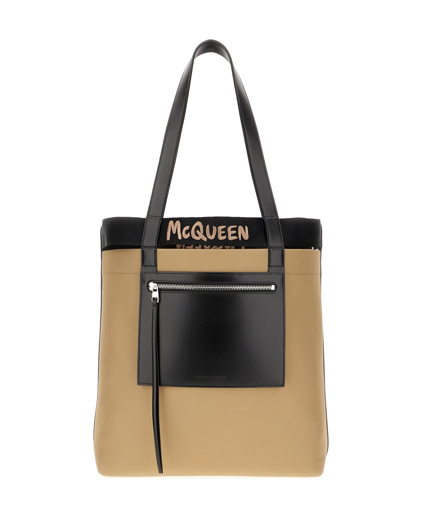 Logo Embroidered Shopper Bag - 1