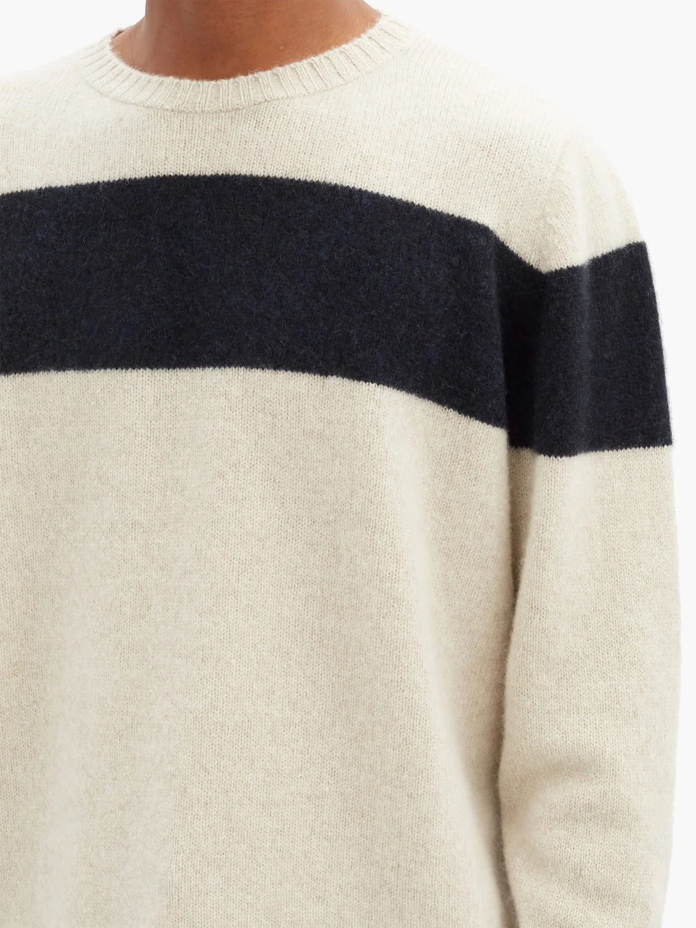 Racing-stripe cashmere sweater - 3