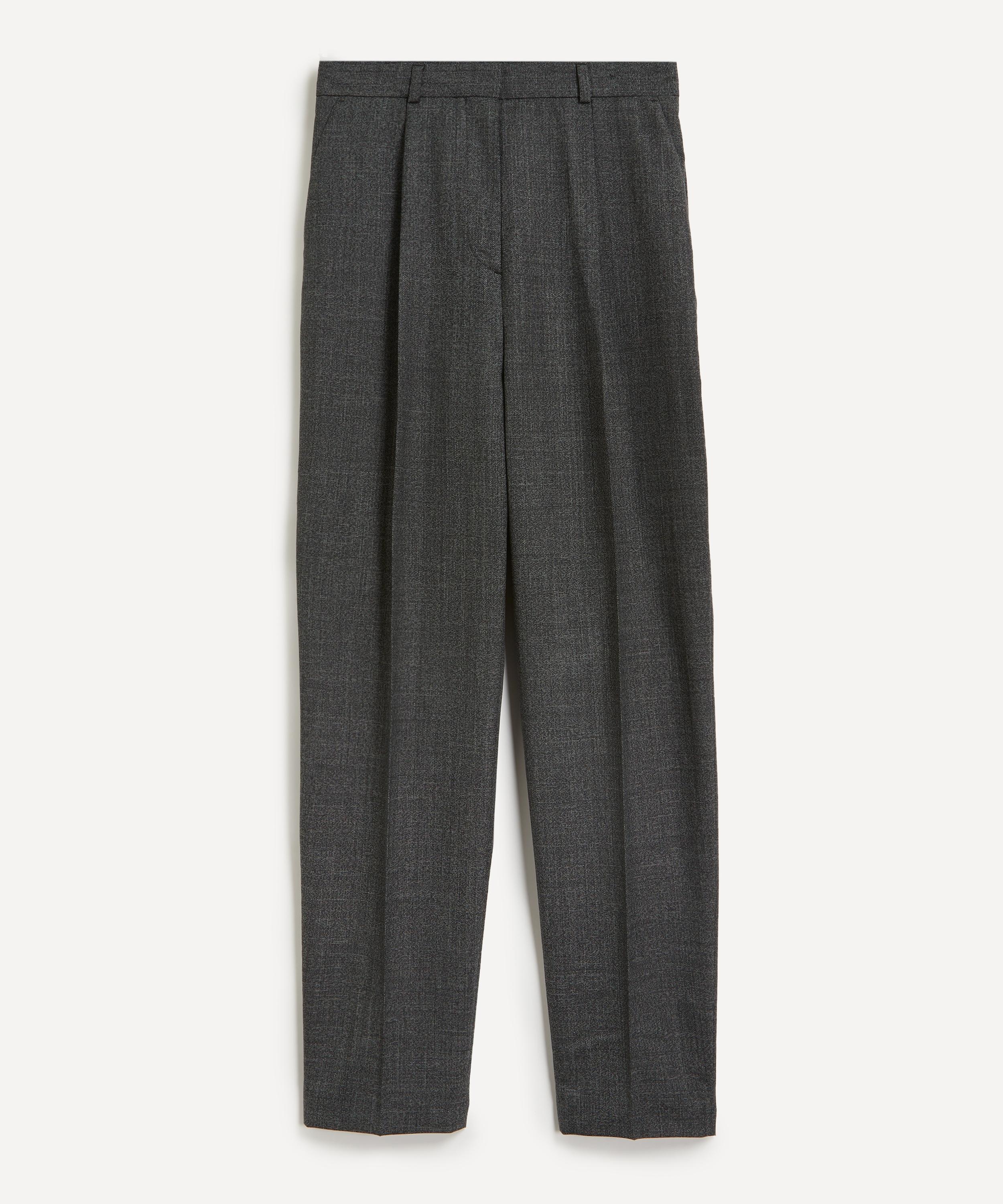 Single-Pleat Tapered Trousers - 1