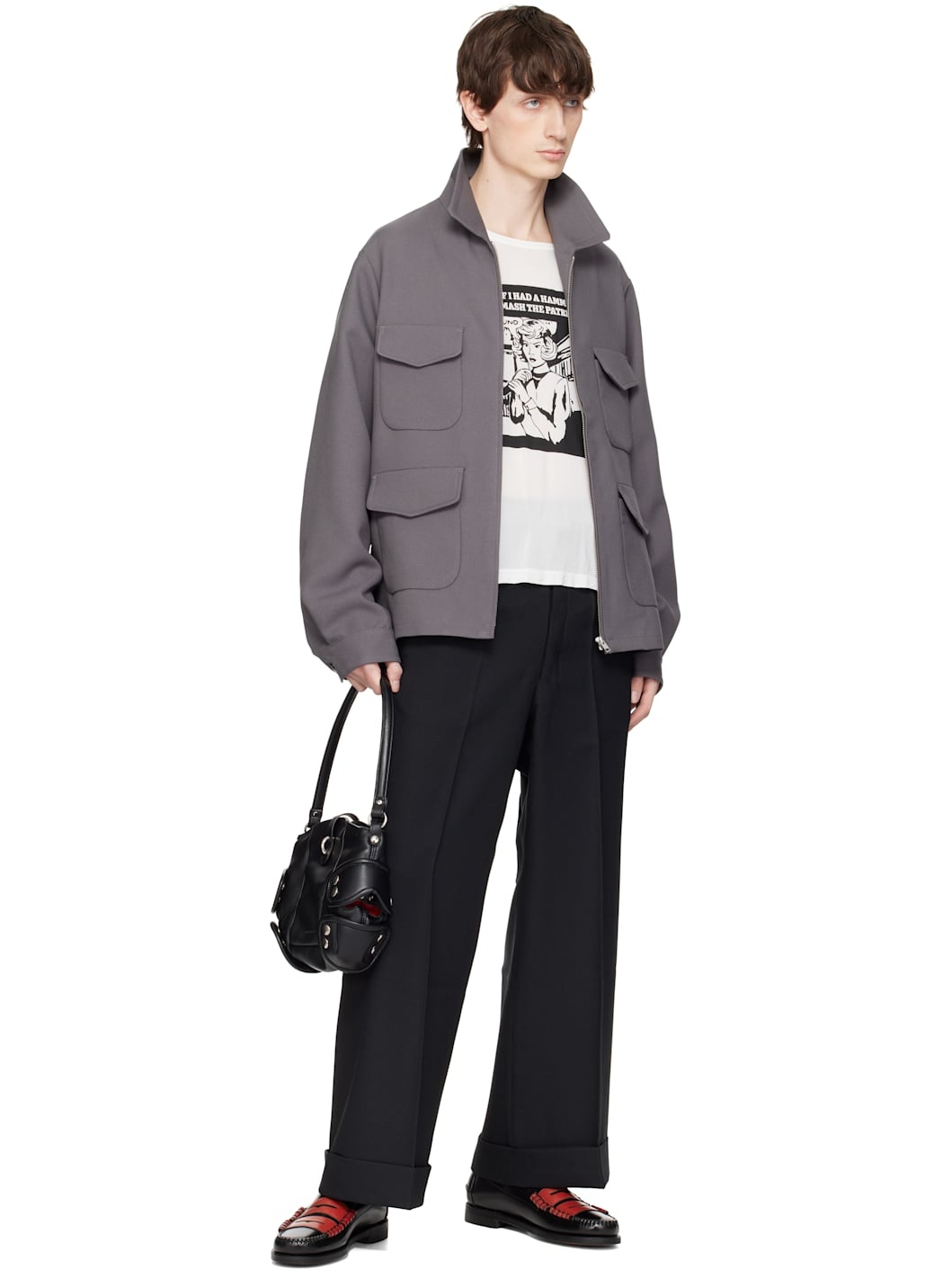 Black Shoulder Mask Bag - 4