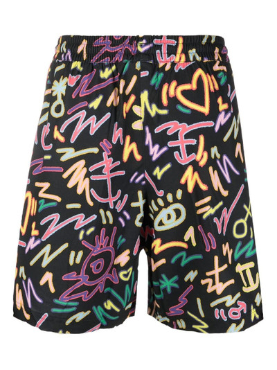 adidas graphic-print swim shorts outlook