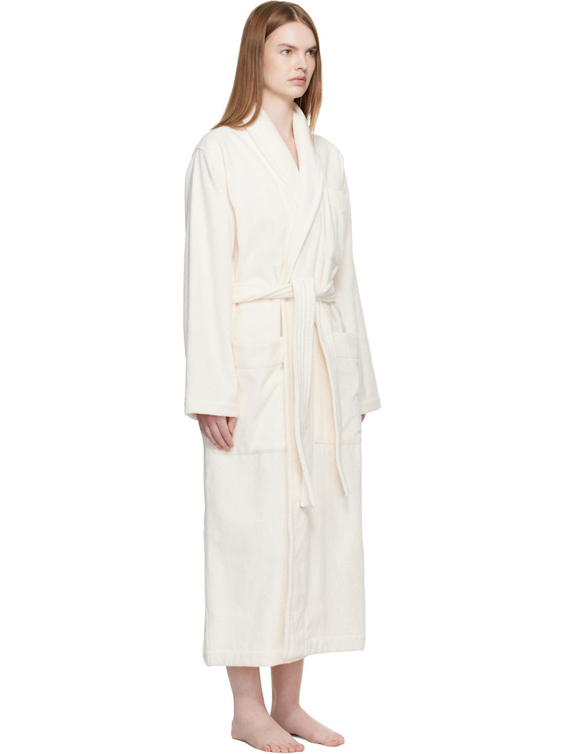 Off White Terry Classic Bathrobe 2