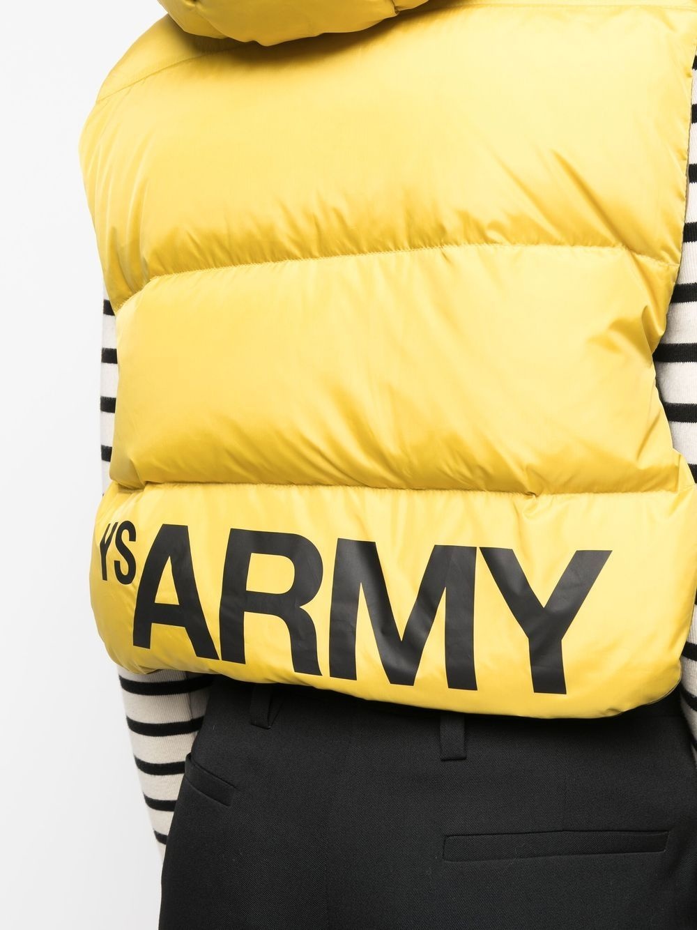 logo-print reversible padded gilet - 5