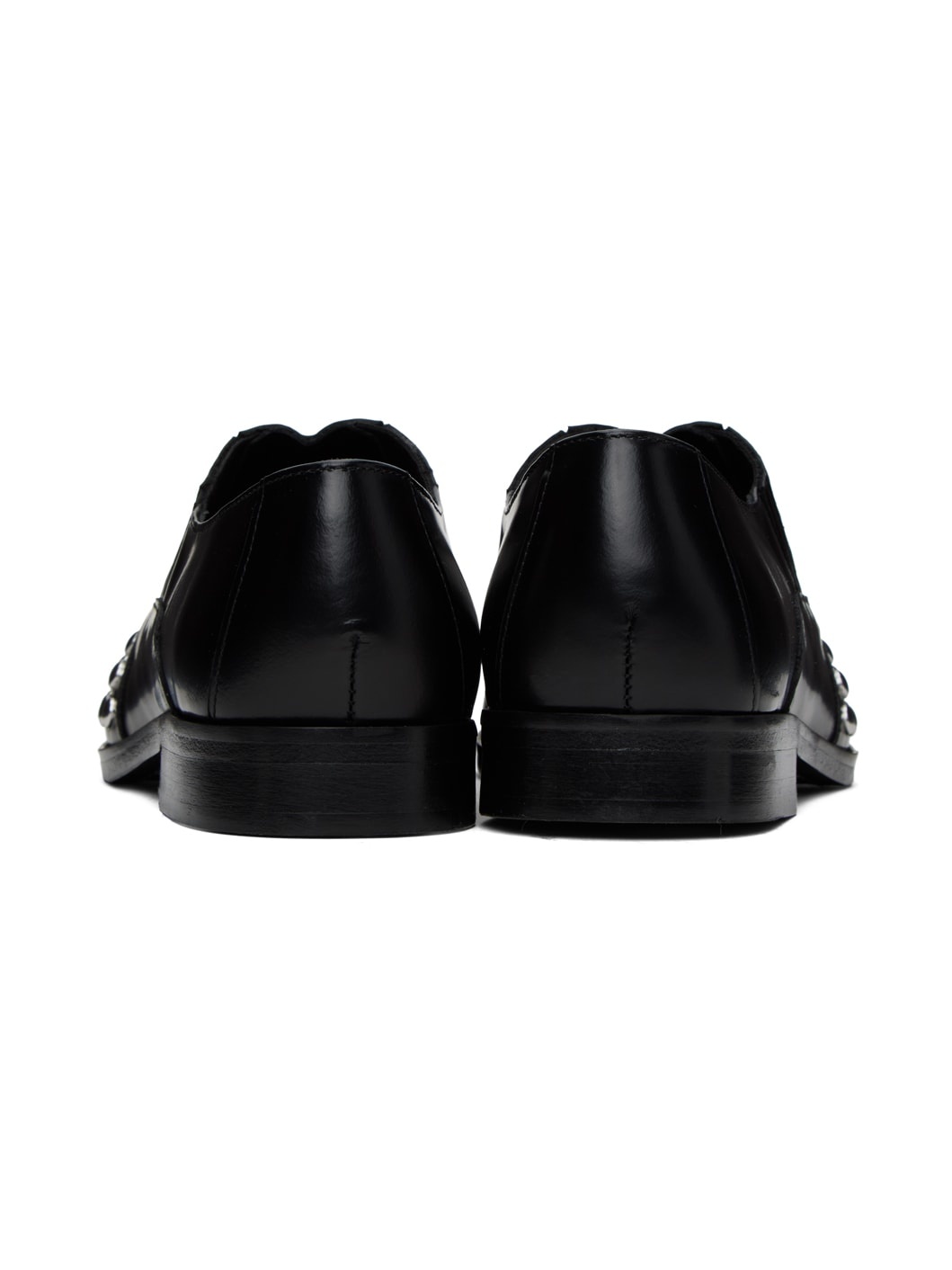 Black Studded Loafers - 2