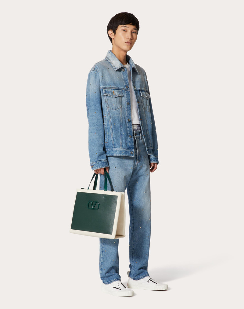 Valentino DENIM JACKET WITH ALL-OVER ROCKSTUD SPIKE STUDS outlook
