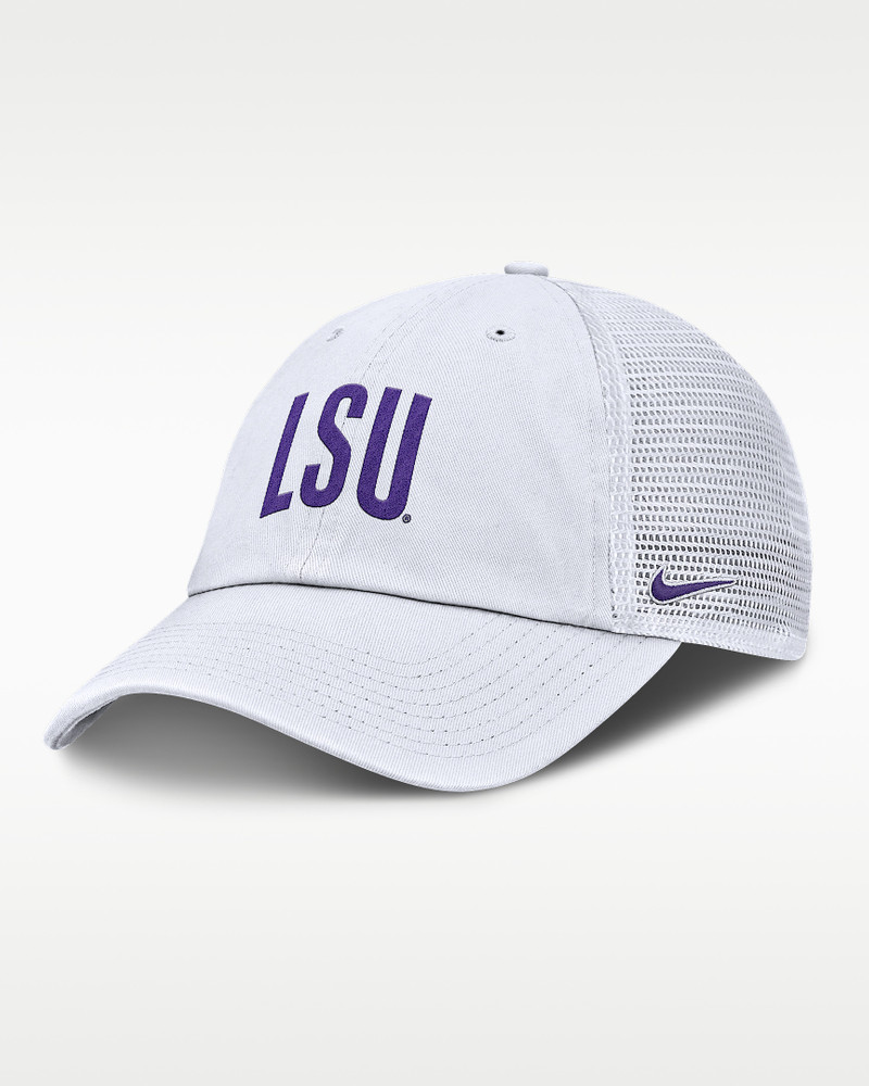 LSU Primetime Campus Club Men's Nike College Trucker Adjustable Hat 1