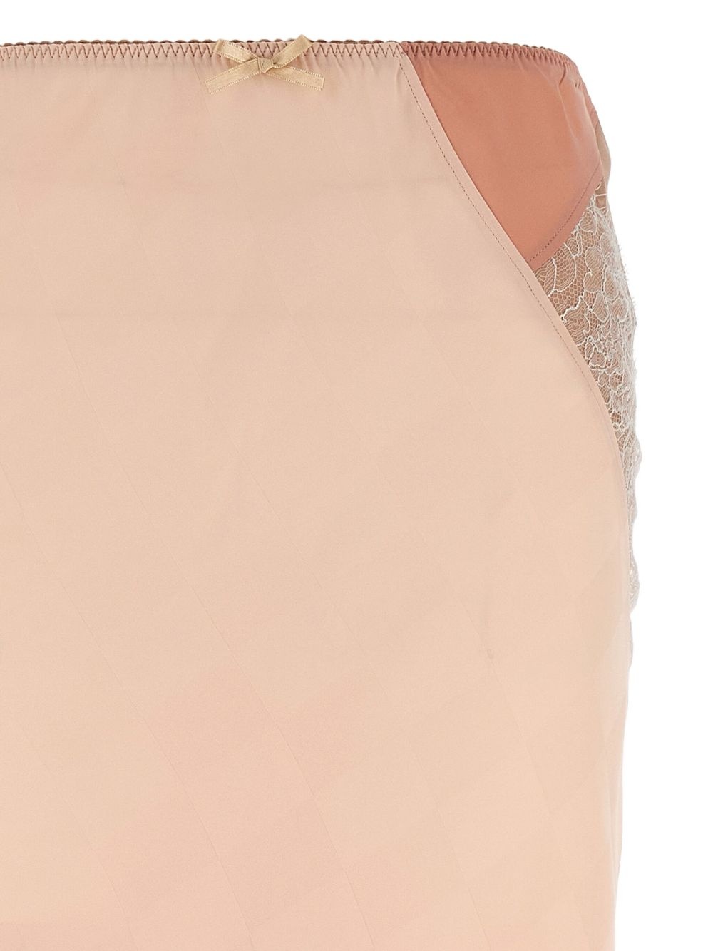 lace-paneled asymmetric skirt - 4