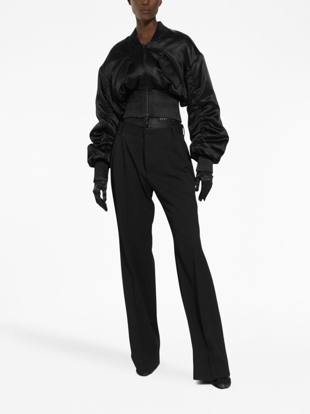 box-pleat high-waisted trousers - 2
