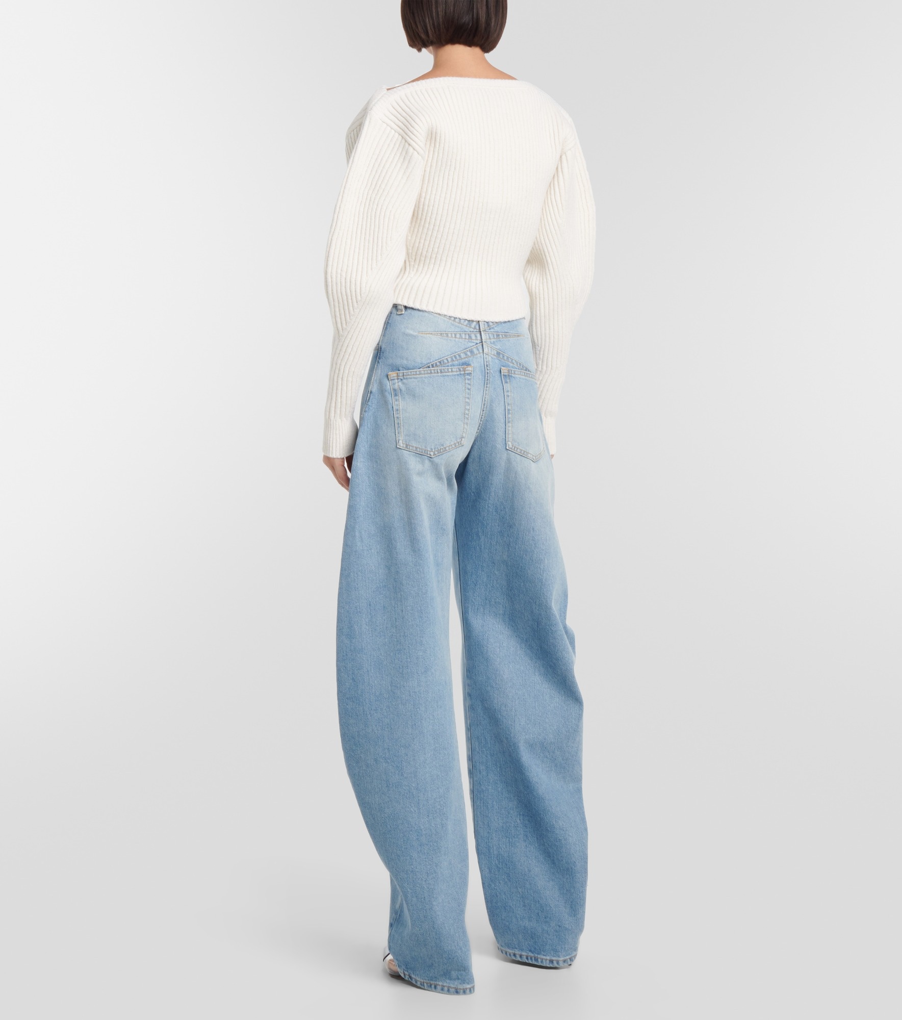 Ribbed-knit wool-blend sweater - 3