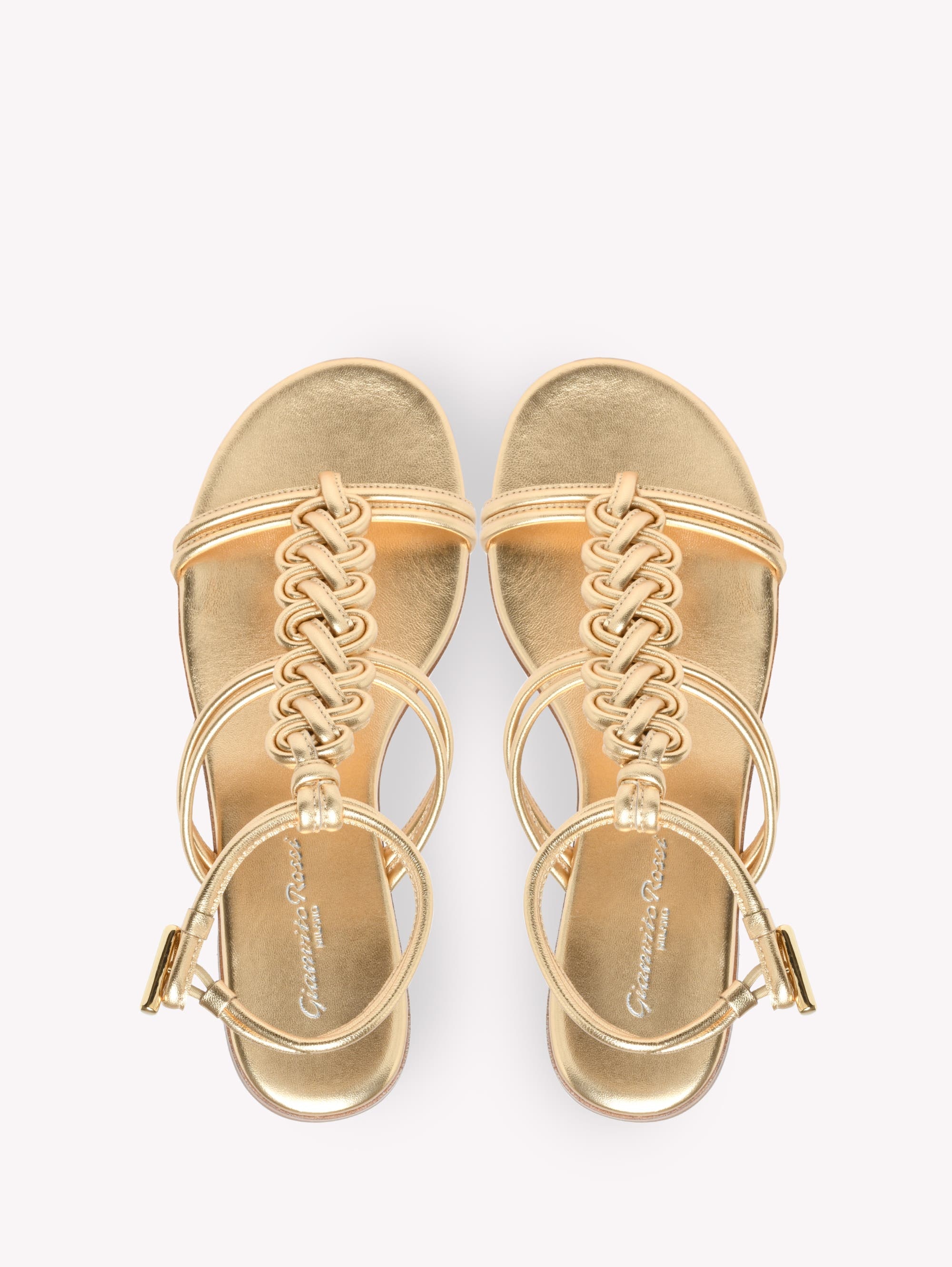 Gianvito Rossi Capua Sandals in Metallic Gold at Nordstrom - 3