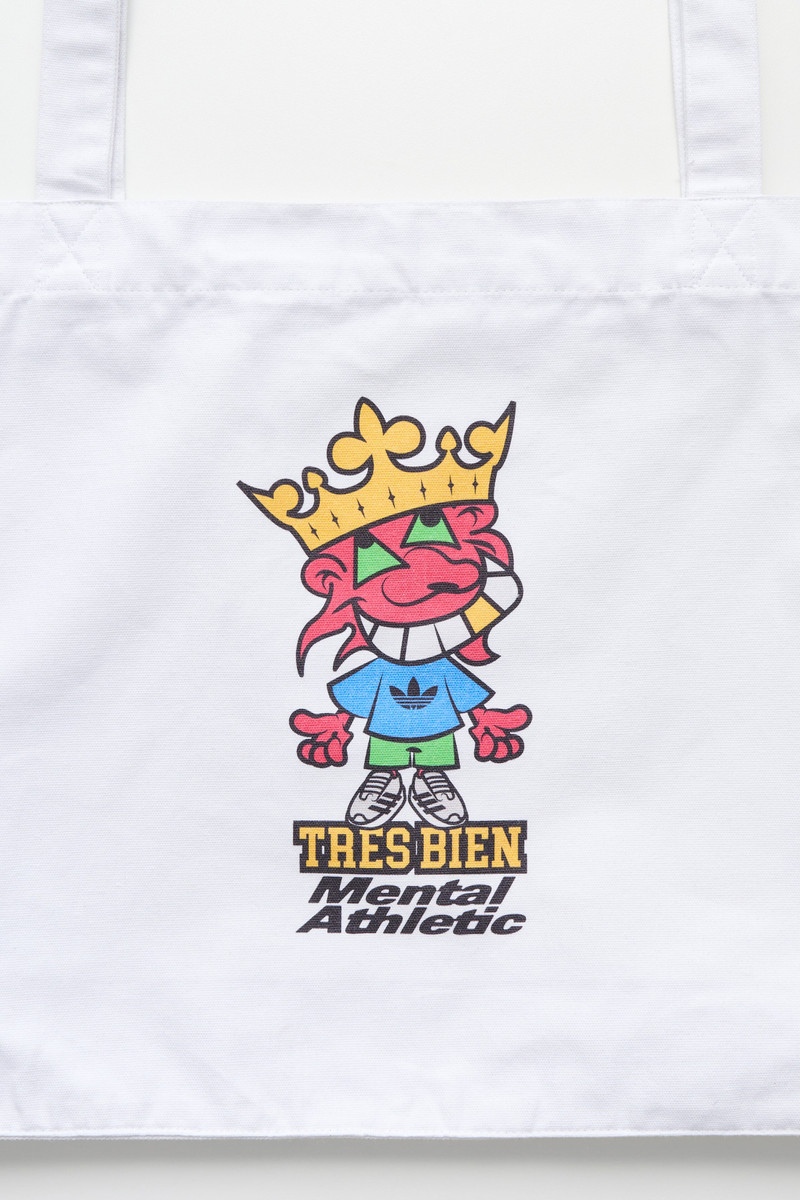 adidas ADIDAS X TRÈS BIEN X MENTAL ATHLETIC TOTE BAG WHITE outlook