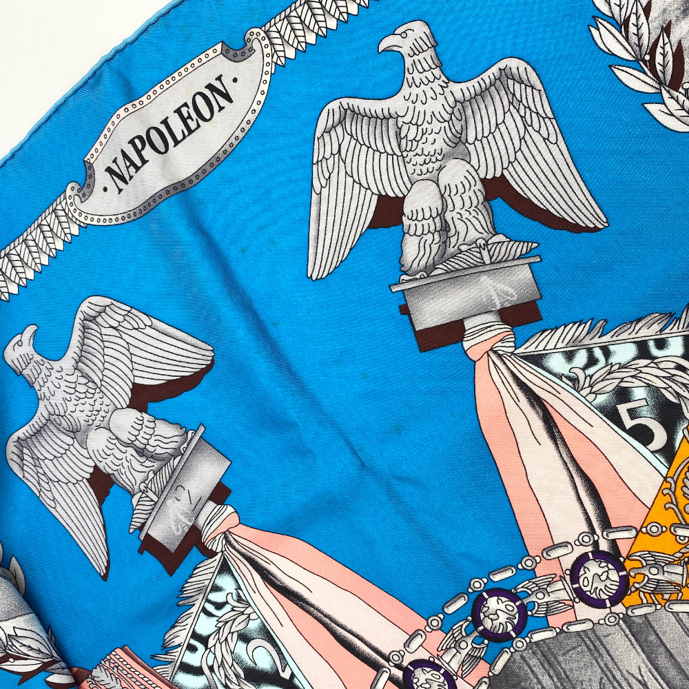 Hermes Aqua Blue Silk Scarf - 4