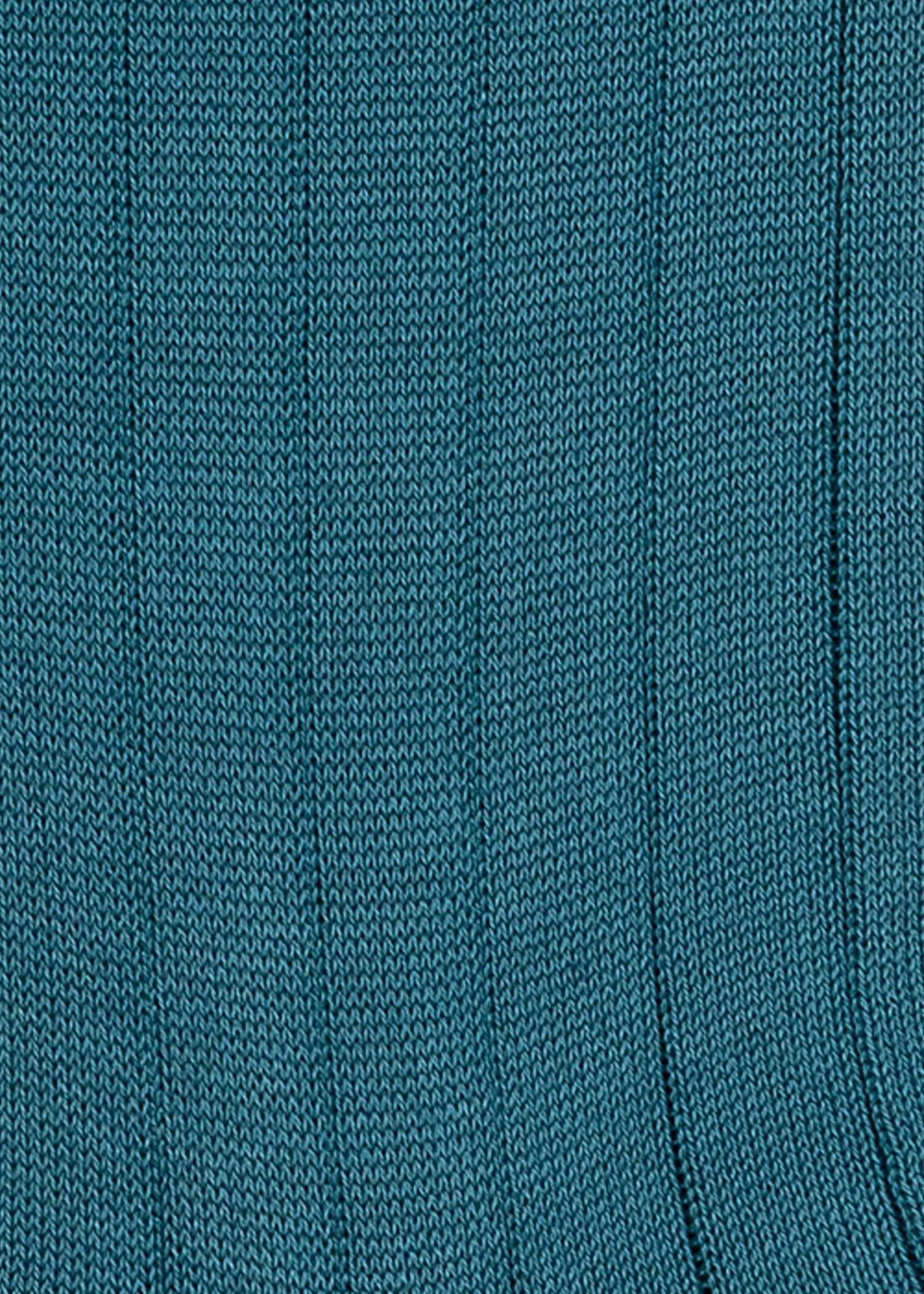 Teal Cotton-Blend Ribbed Socks - 2