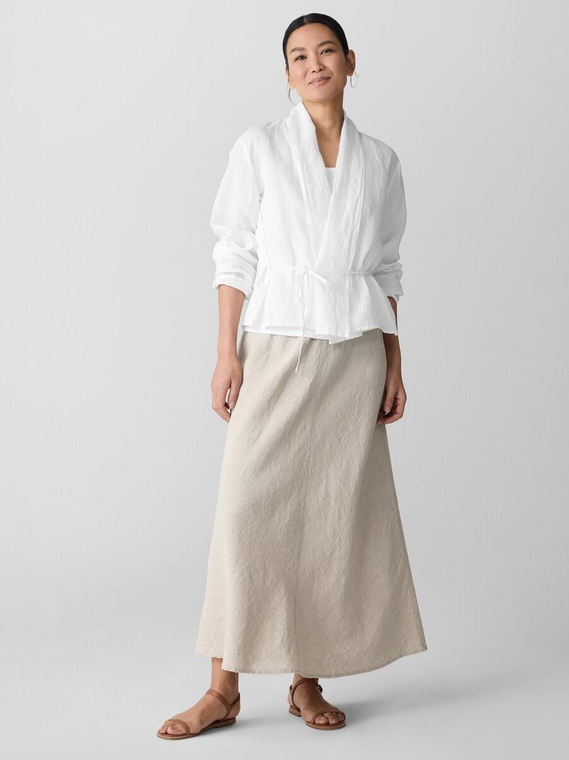 Organic Handkerchief Linen High Collar Jacket 3
