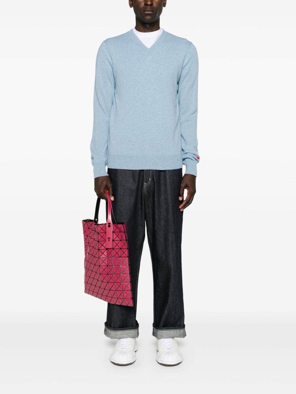 logo-appliqué wool jumper - 2