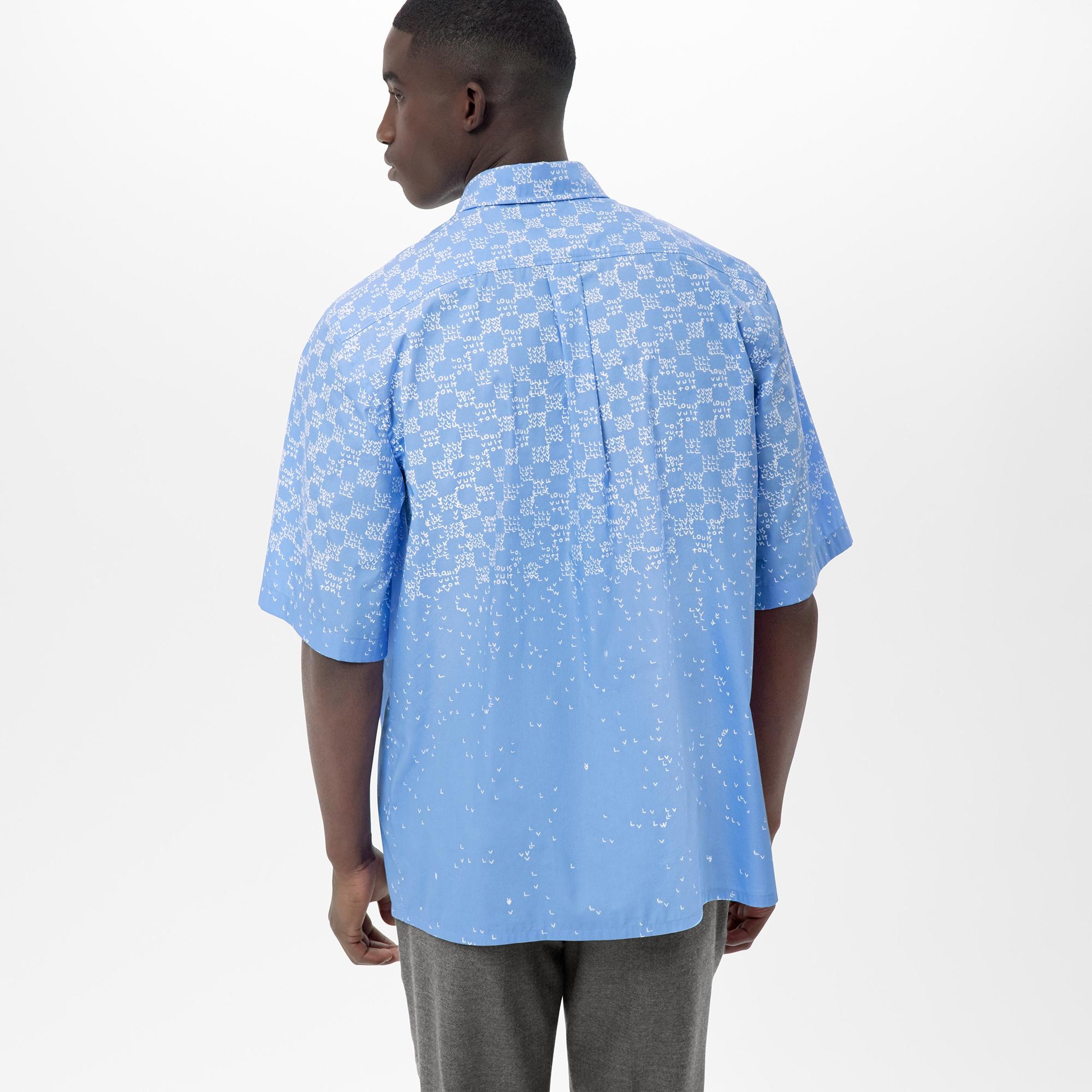 Damier Spread Short-Sleeved Hook Detail Shirt - 4
