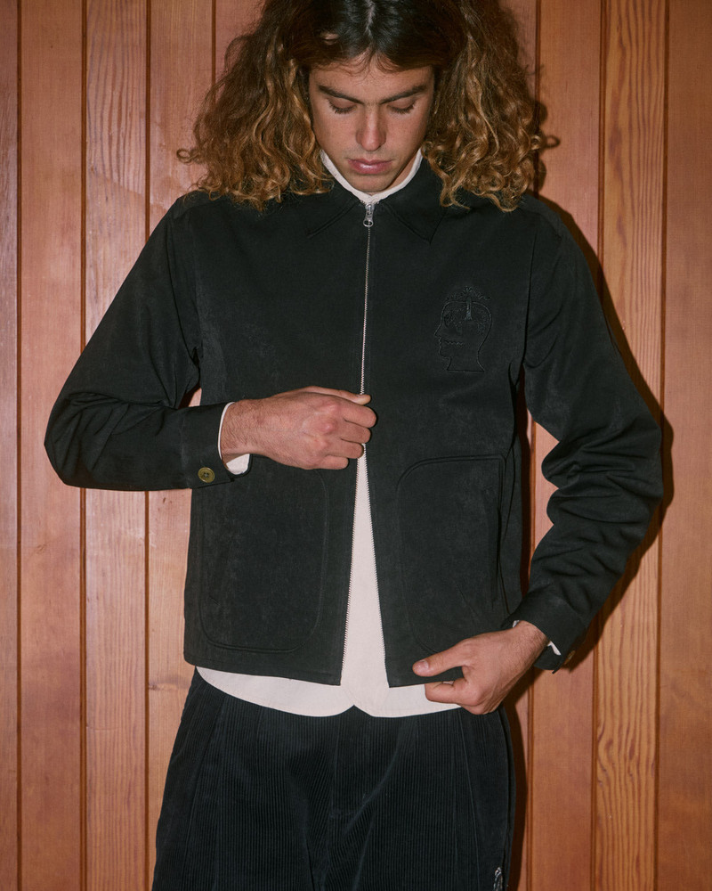 BRAIN DEAD Brooks Brothers California Harrington Jacket - Black outlook