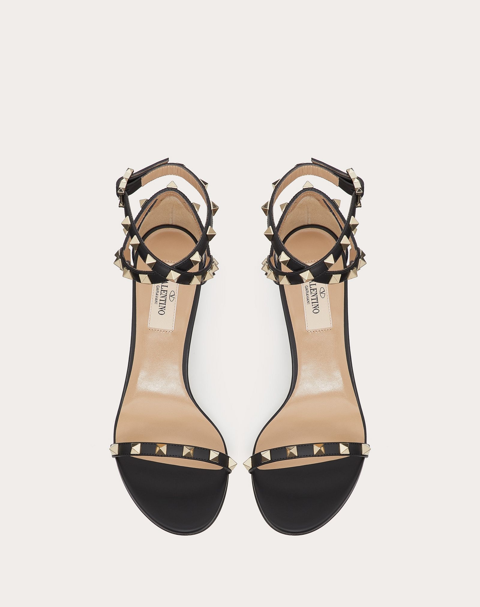 Rockstud Grainy Calfskin Sandal 60 mm - 4