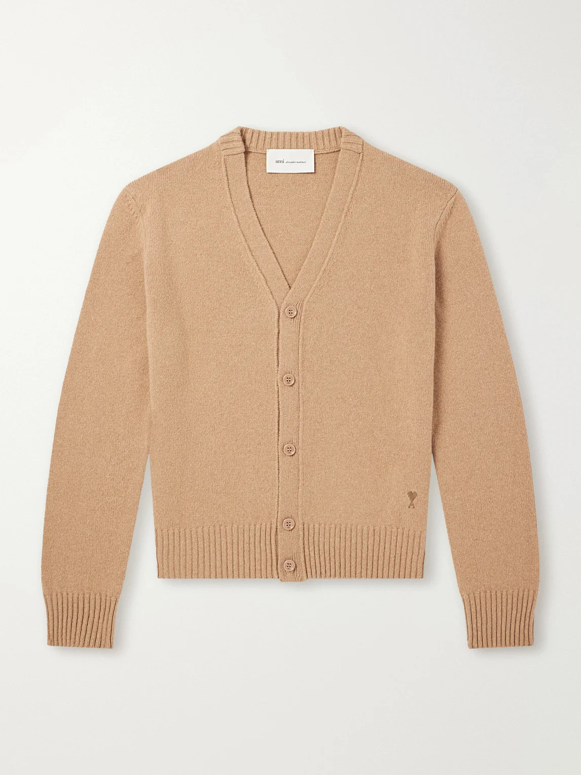 Logo-Embroidered Cashmere and Wool-Blend Cardigan - 1