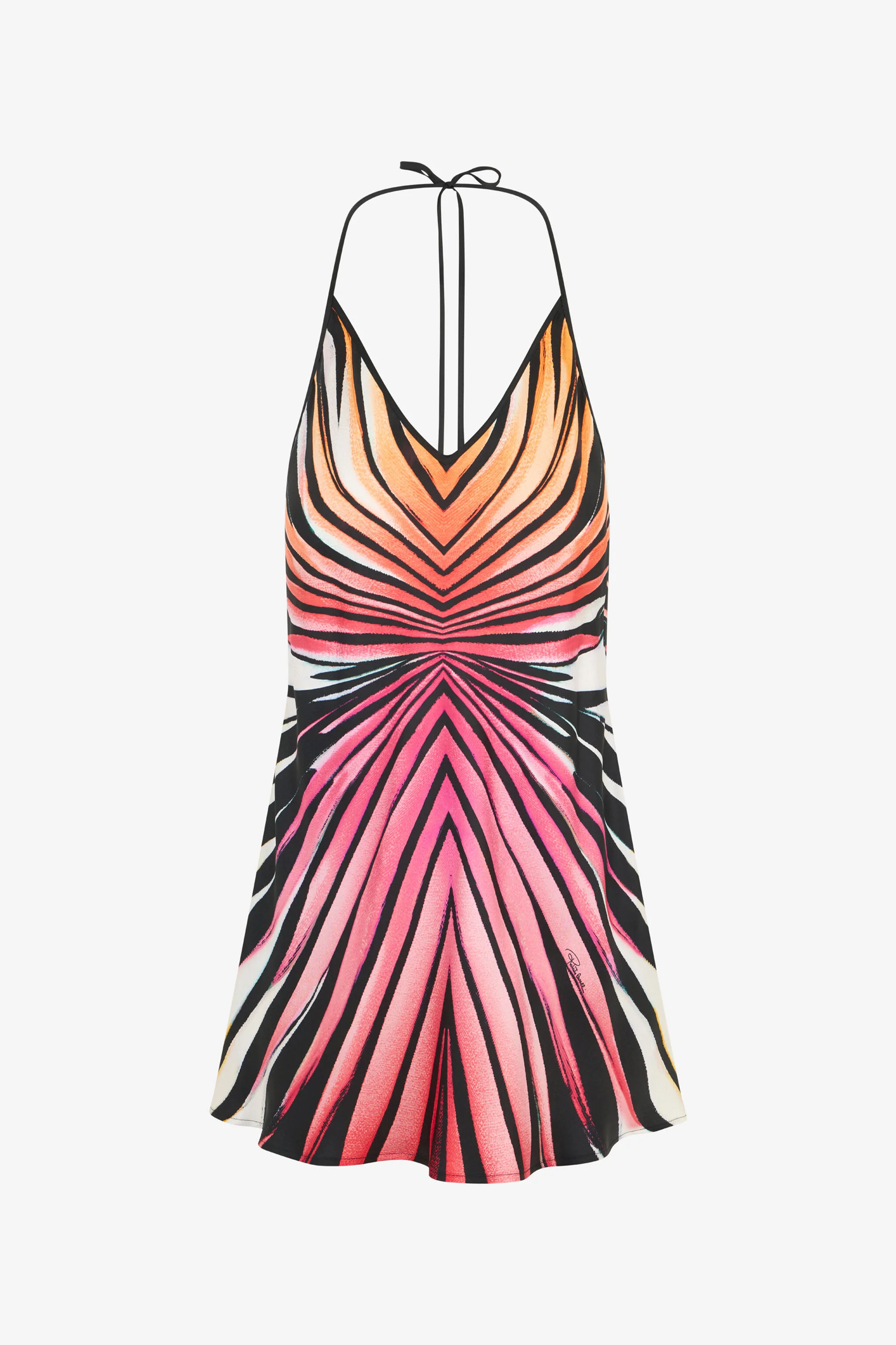 Ray Of Paradise Print Silk Mini Dress - 1
